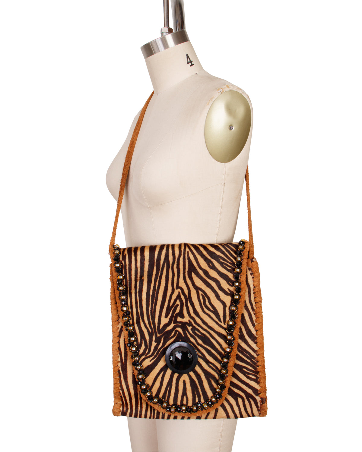 Burt Watson Raw Hide Zebra Print Bag