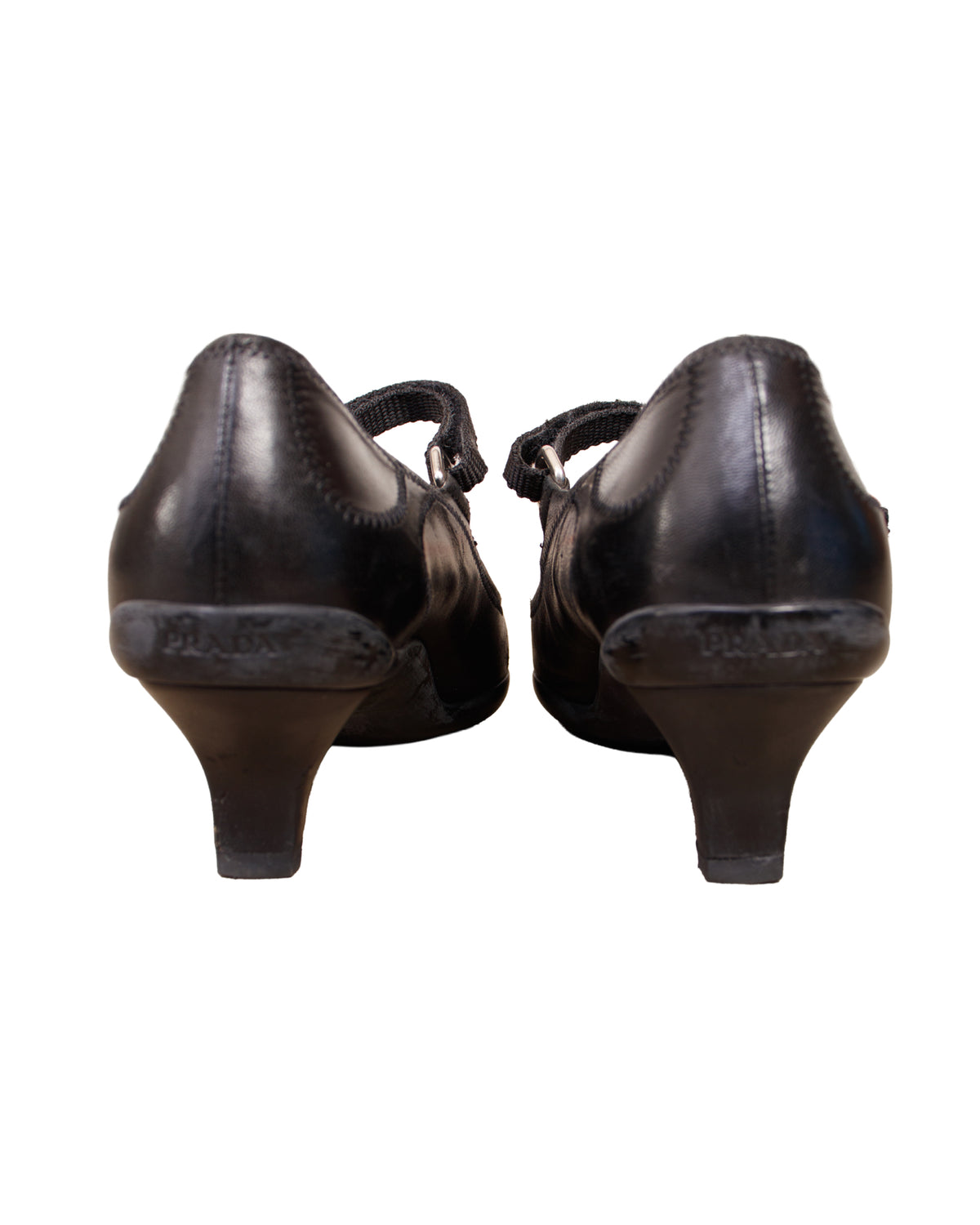 Prada Sport Leather Stitch Mary Janes