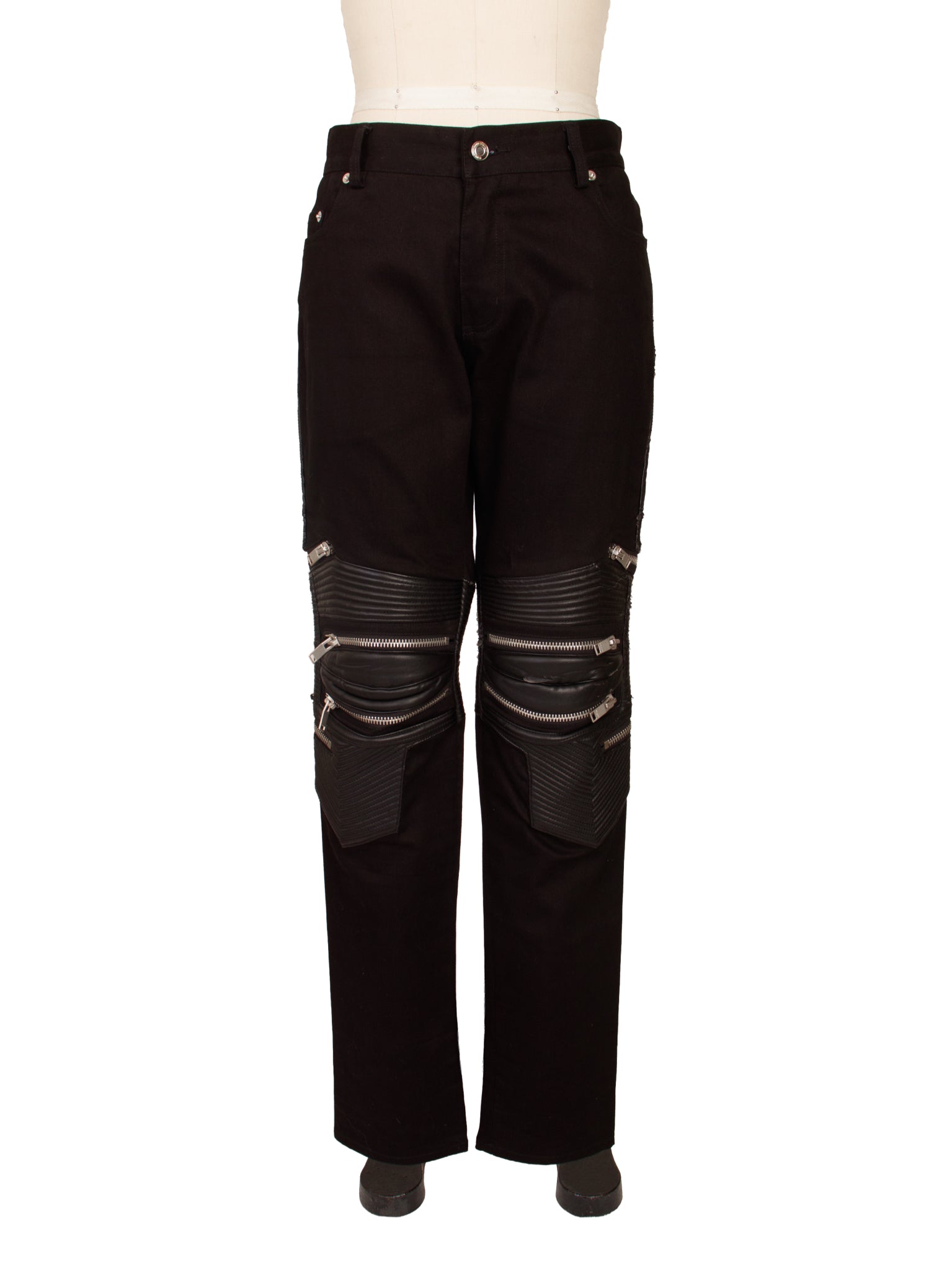 FW '13 Saint Laurent Hedi Slimane Denim Moto Zip Pants