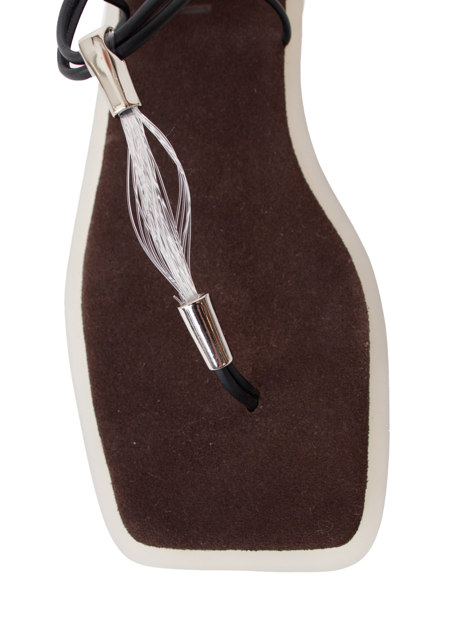 SS 2025 Tibi Silas Suede & Rubber Sandals