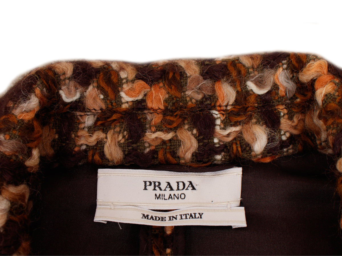 2010 Prada Virgin Wool Tweed Skirt Suit