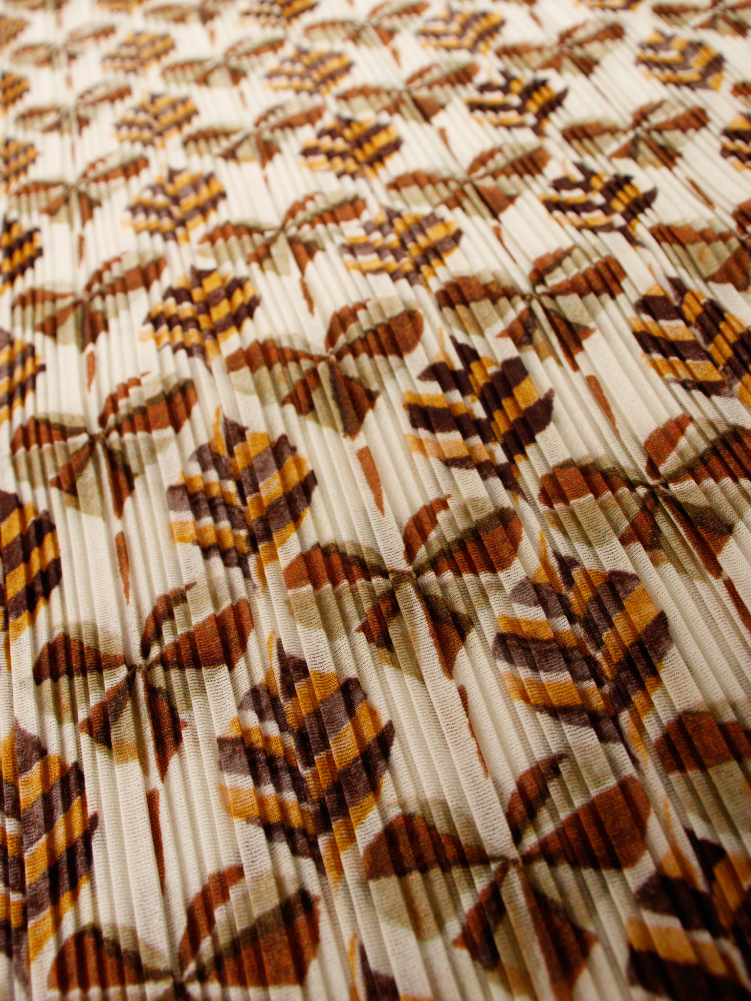 2002 Pleats Please Leaf Print Turtleneck Top