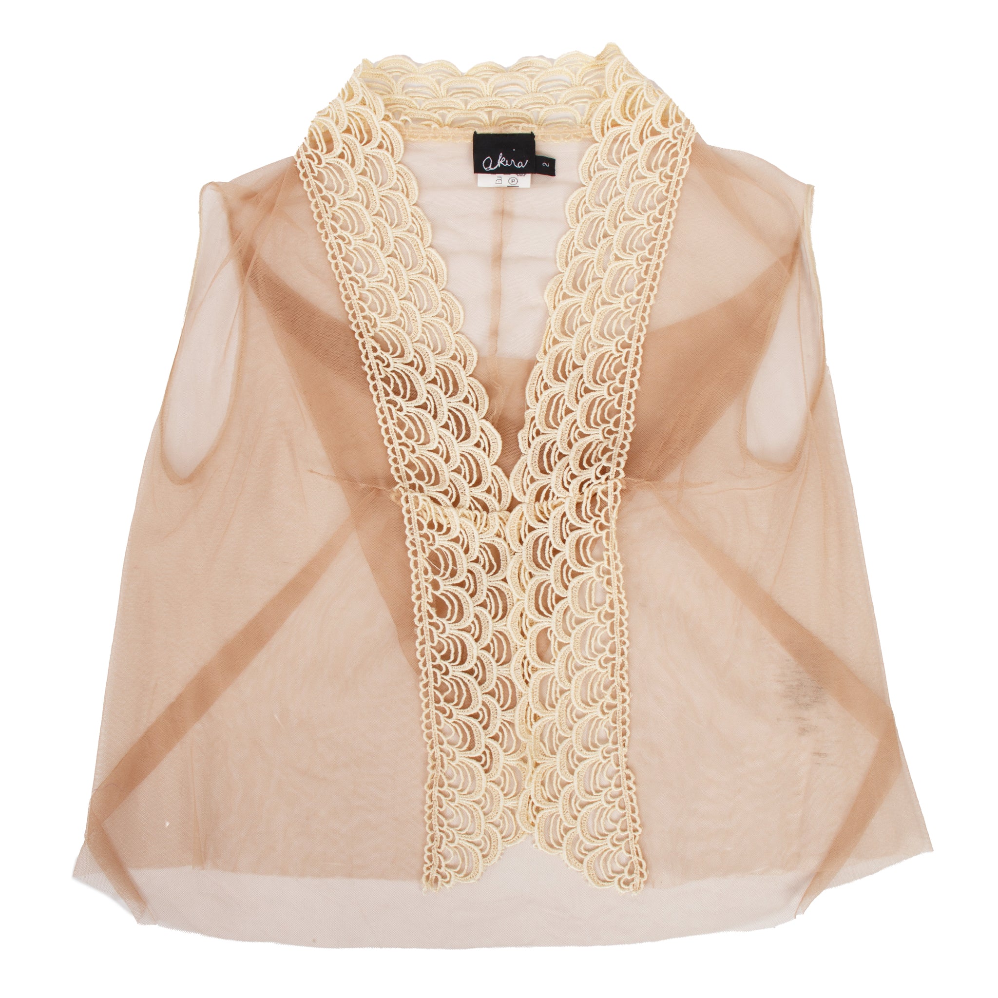 Akira Tulle & Guipure Lace Hooded Vest