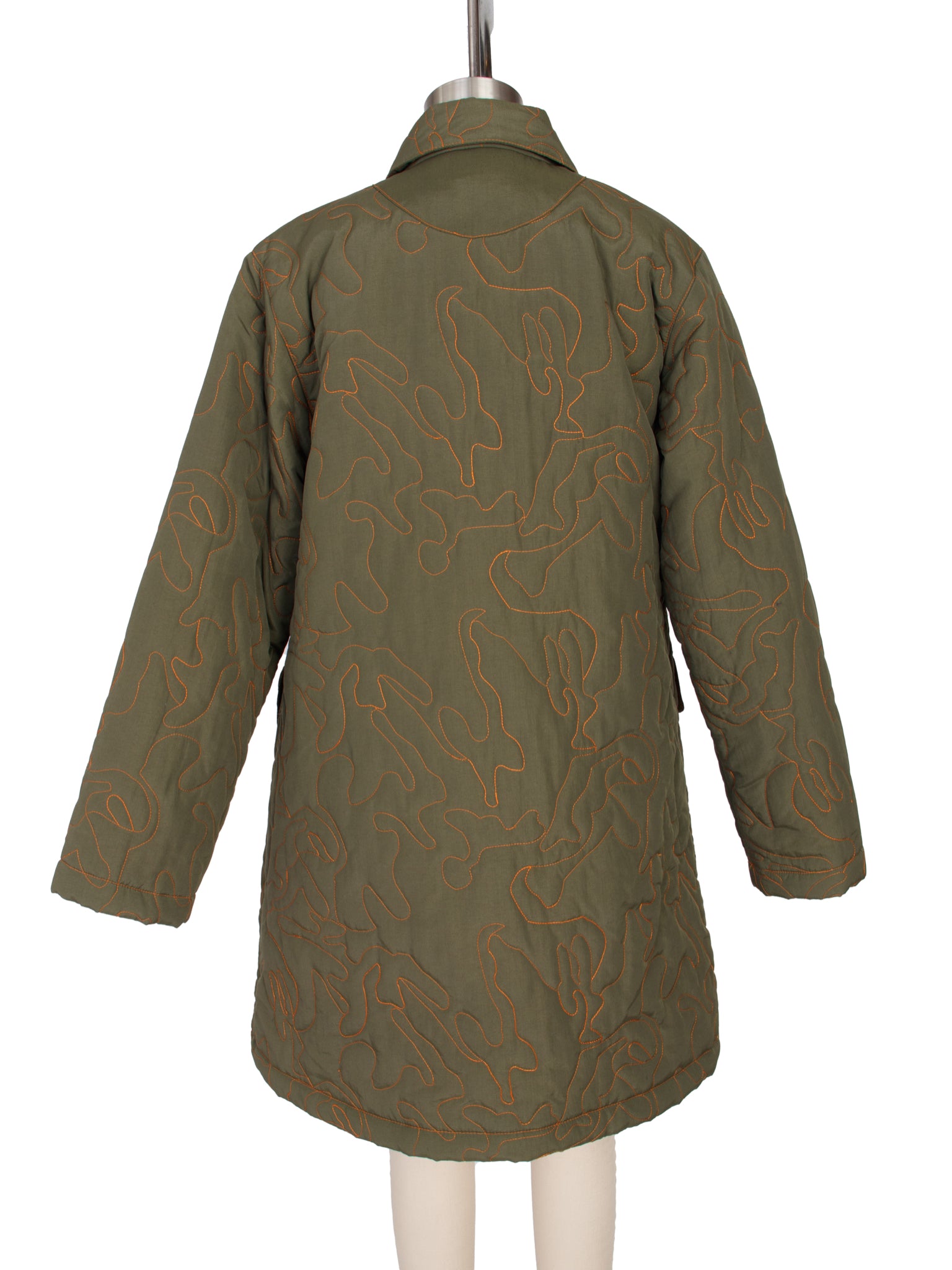 Castelbajac Pluie Abstract Embroidered Puffer Coat