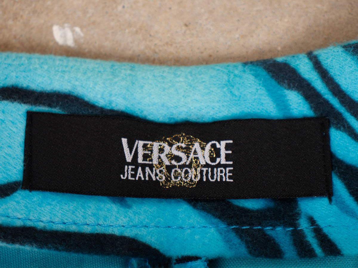 Versace Jeans Couture Blue Tiger Print Pant Set*