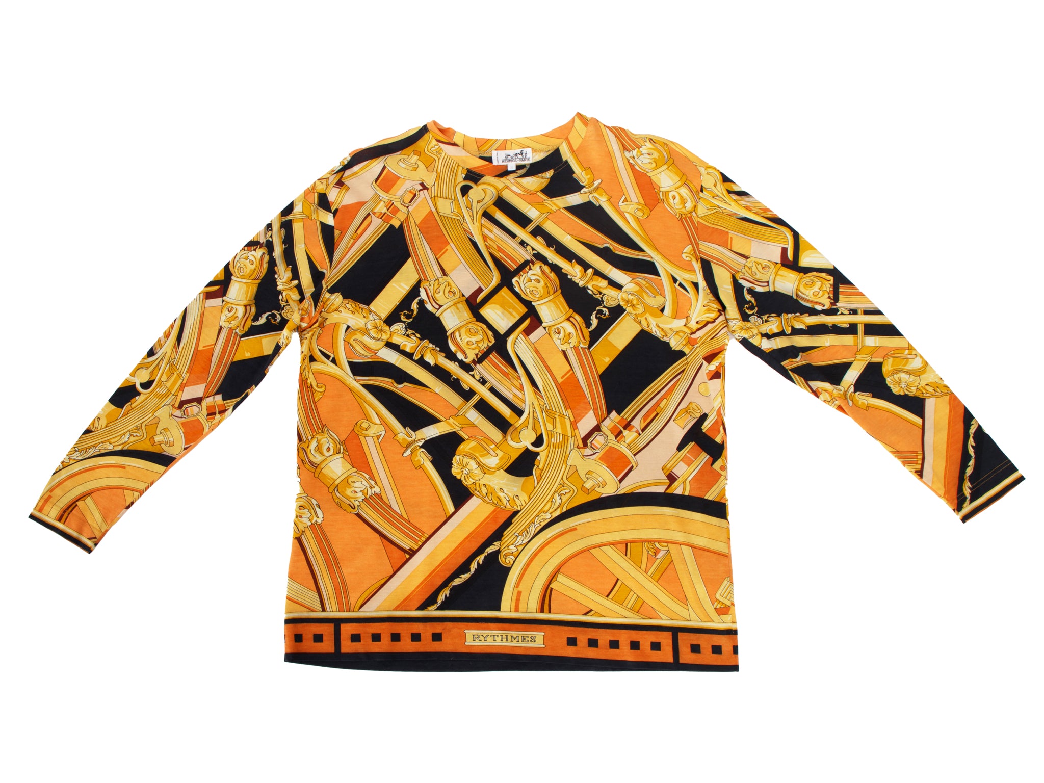 Hermes "Rhythmes" Carriage Print Top