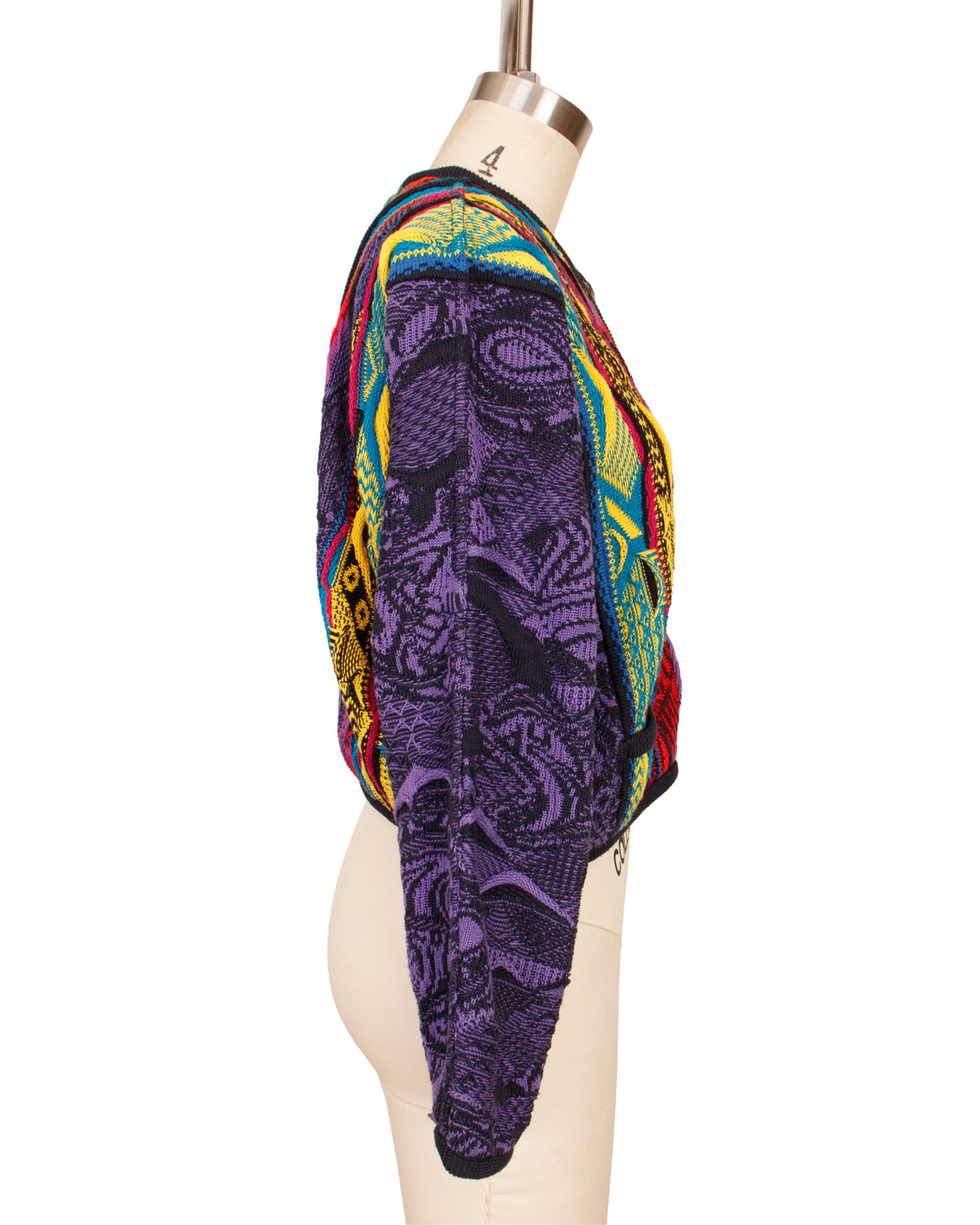 Coogi 3D Knit Cropped Cardigan