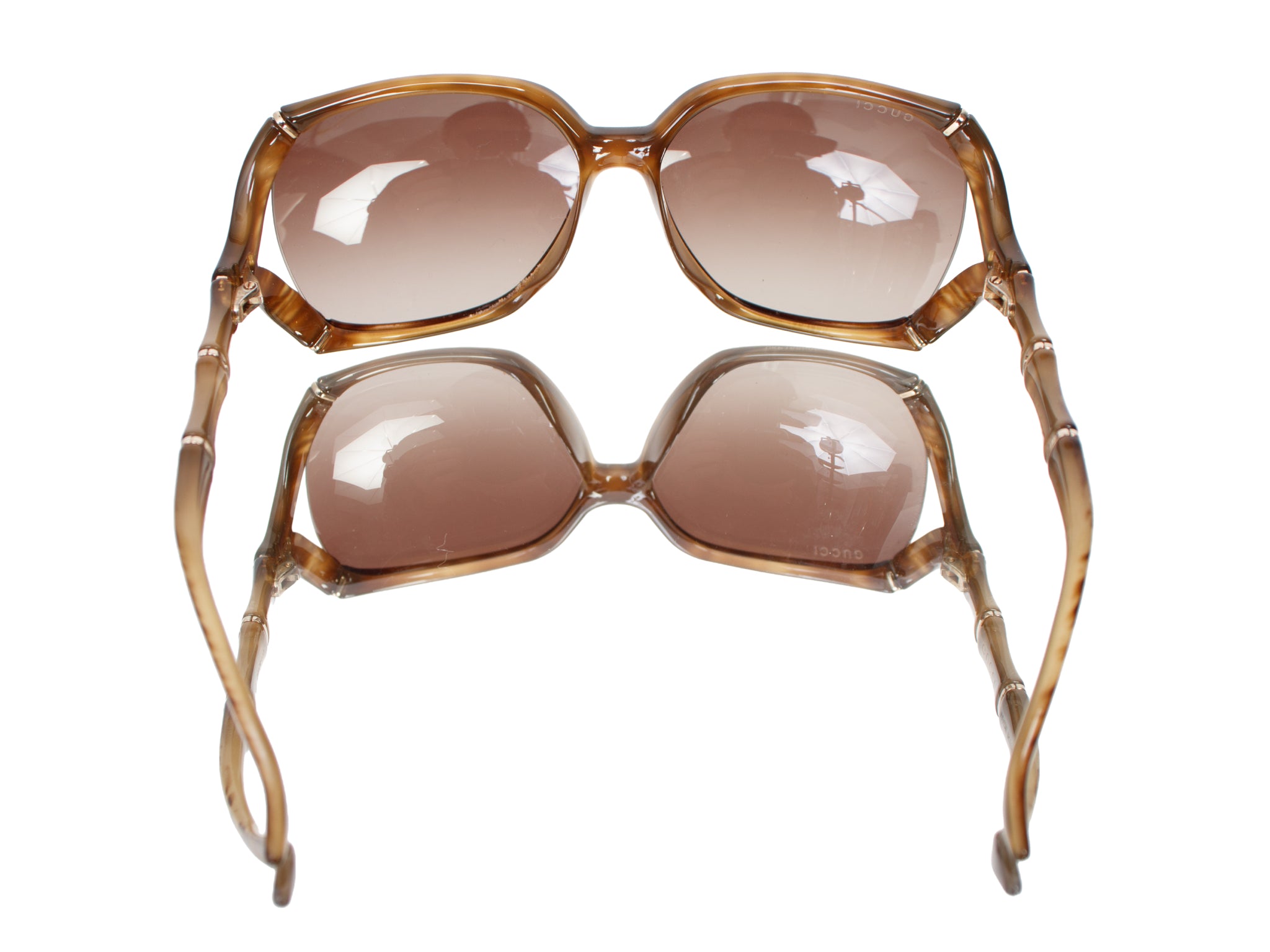 Gucci Oversize Bamboo Square Sunglasses
