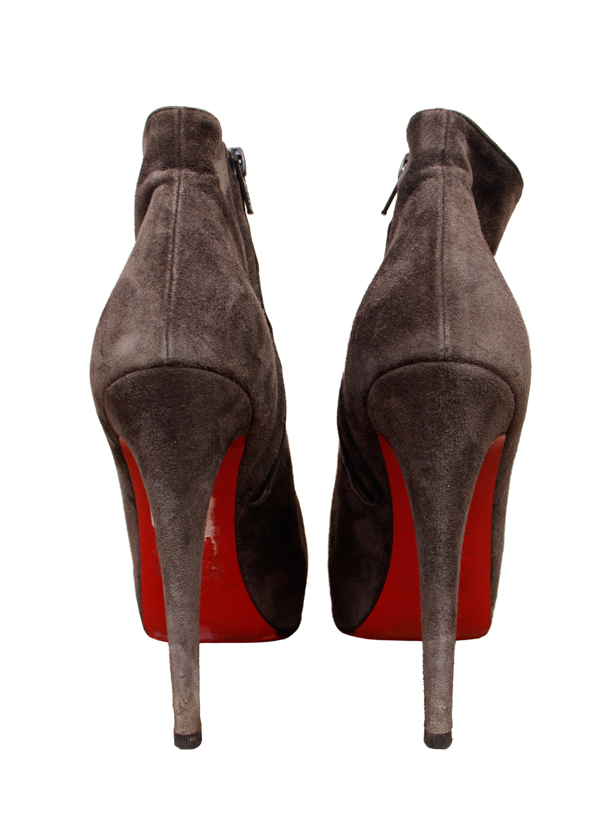 Christian Louboutin Suede Platform Booties