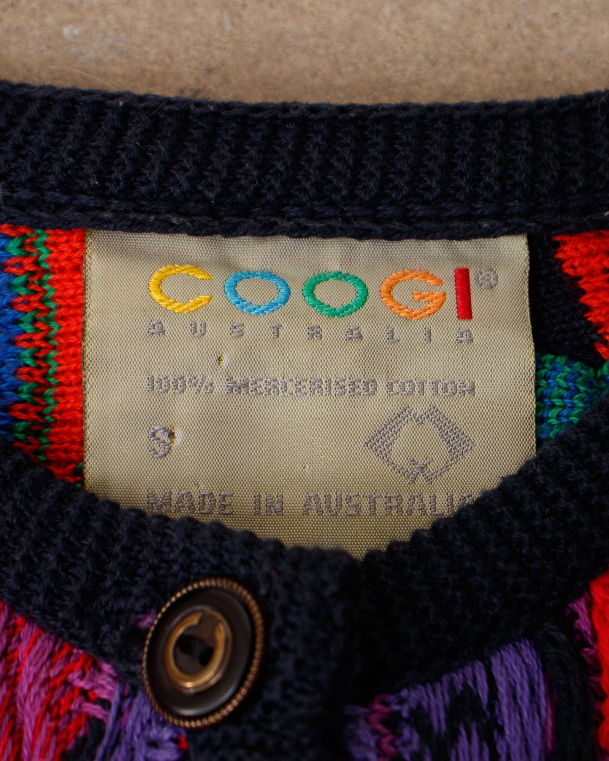 Coogi 3D Knit Cropped Cardigan