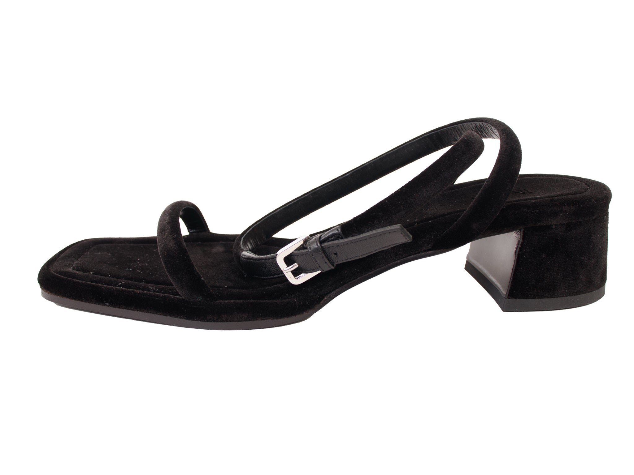 The Row Kate Velvet Sandals