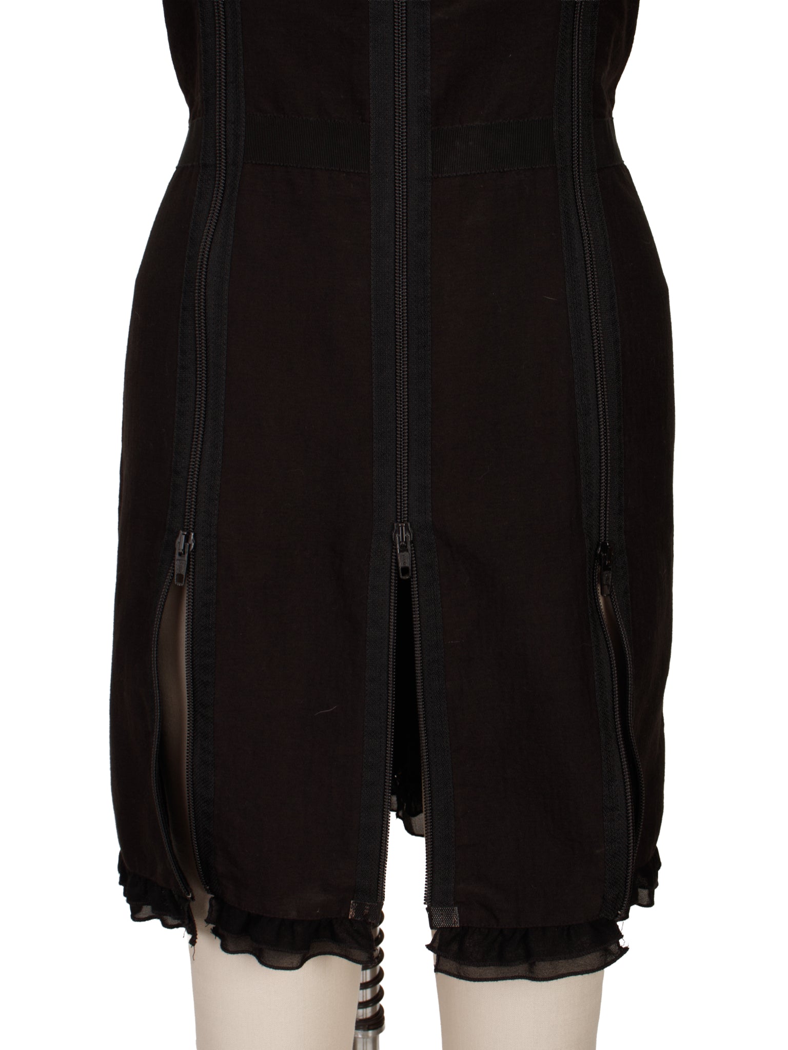 Moschino Cheap and Chic Multi-Zip Mini Dress