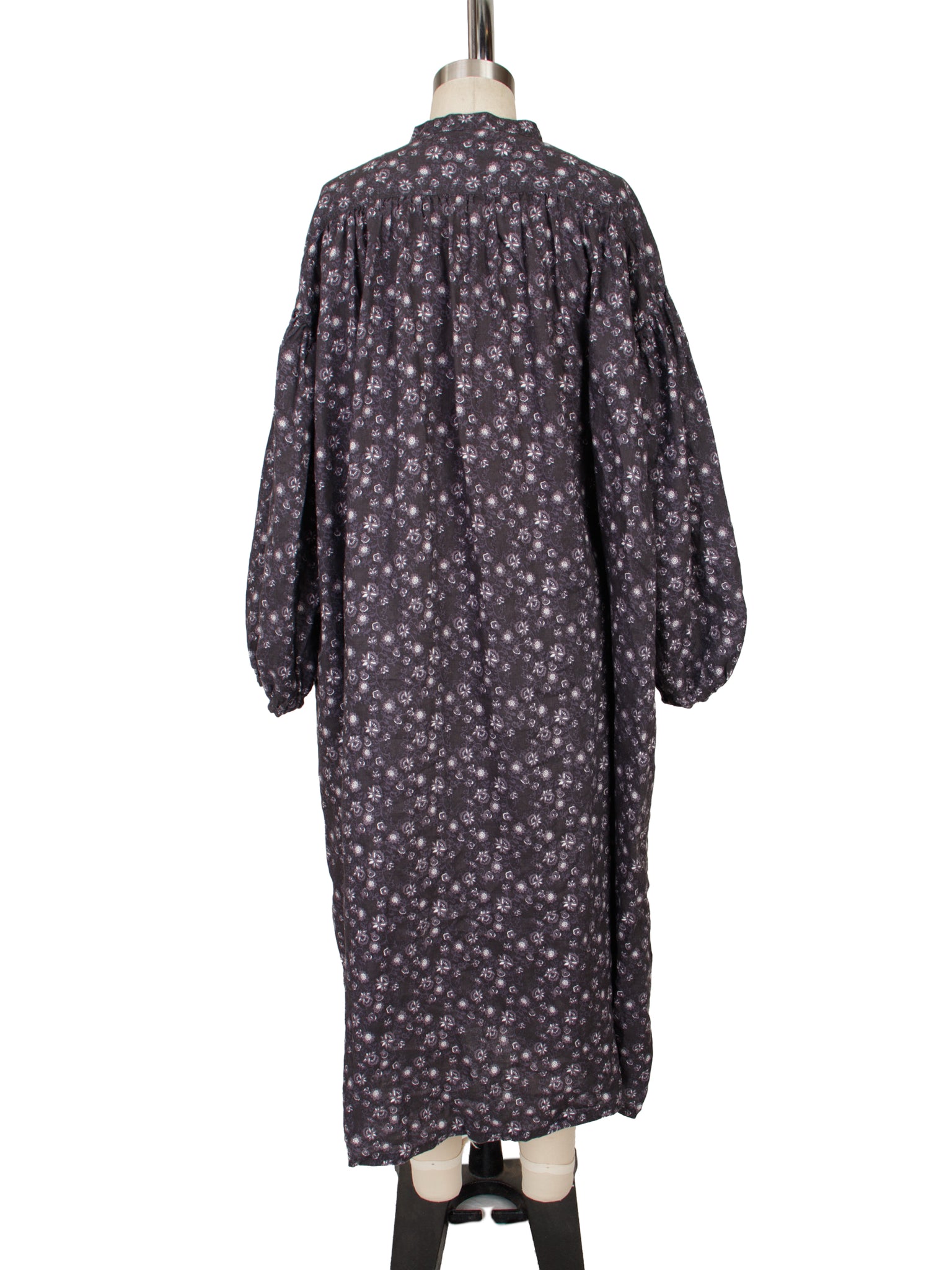 Ichi Antiquites Linen Floral Dress