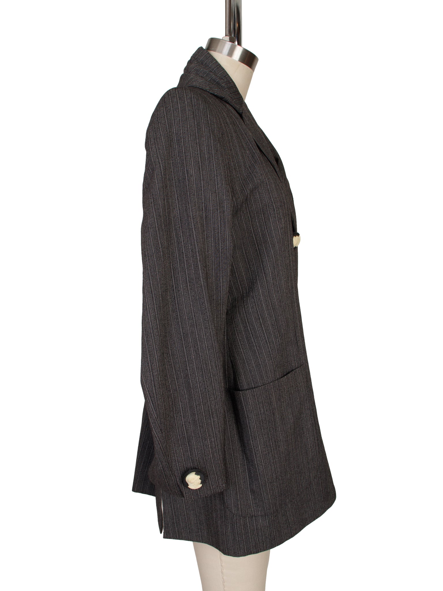 AW '95-'96 Romeo Gigli Wool Pinstripe Cameo Blazer