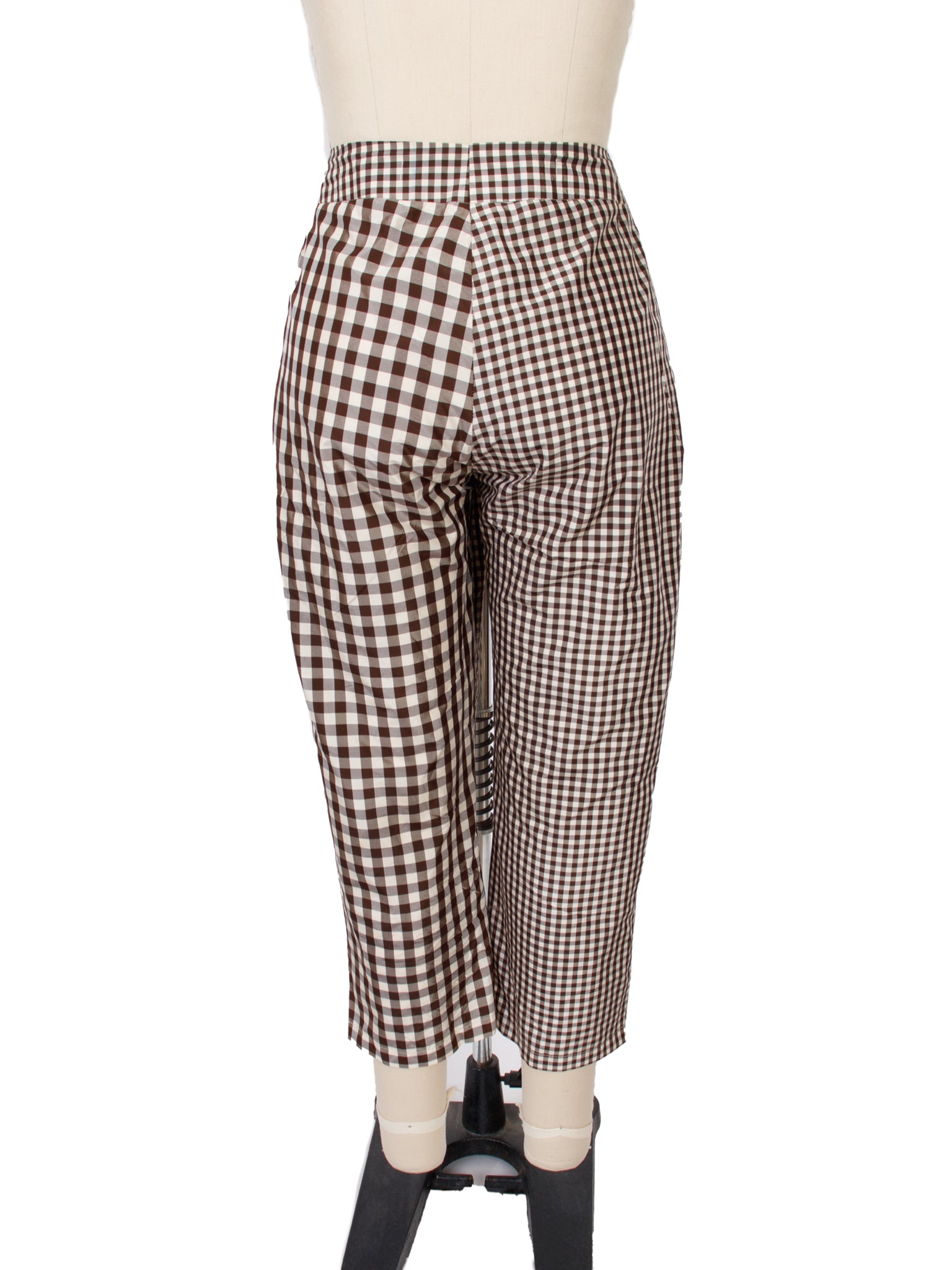 Chelsea Mak Silk Taffeta Gingham Pant Set