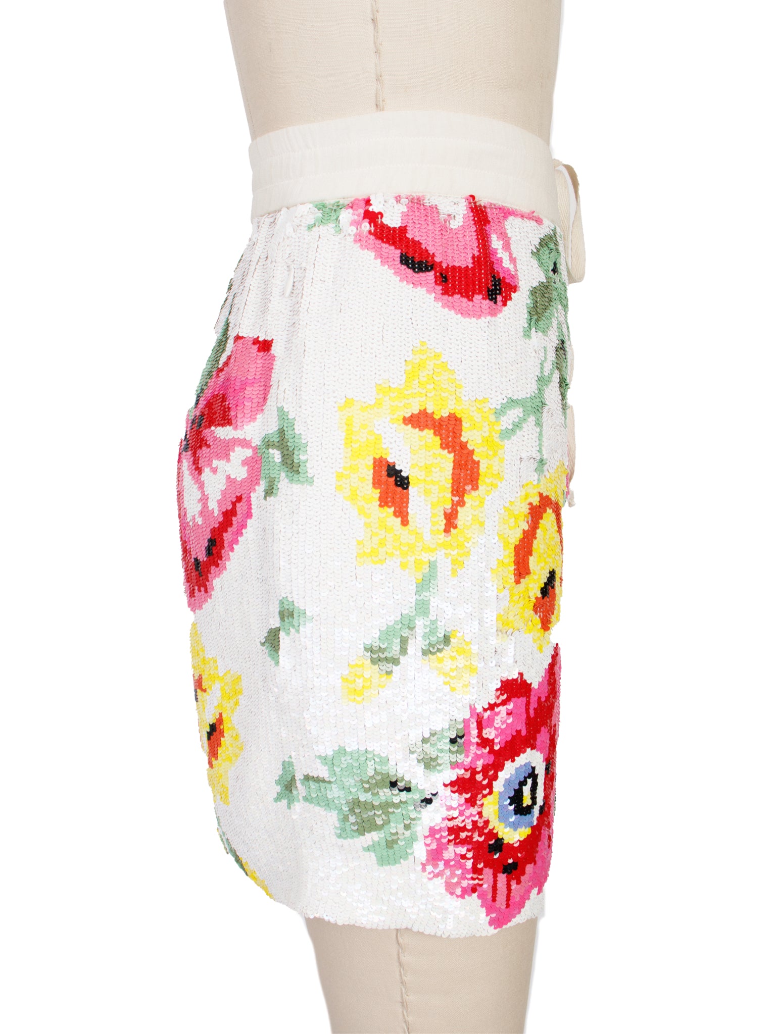 Ashish Sequin Floral Shorts