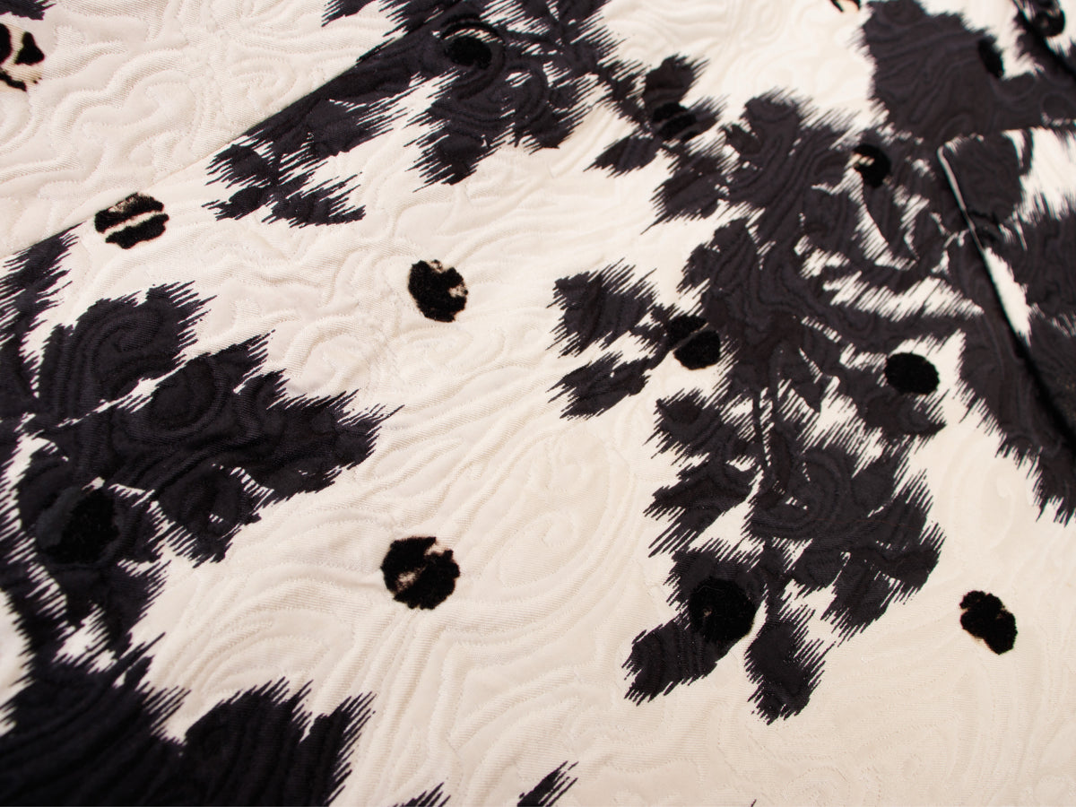Bill Blass Printed Jacquard Boxy Jacket