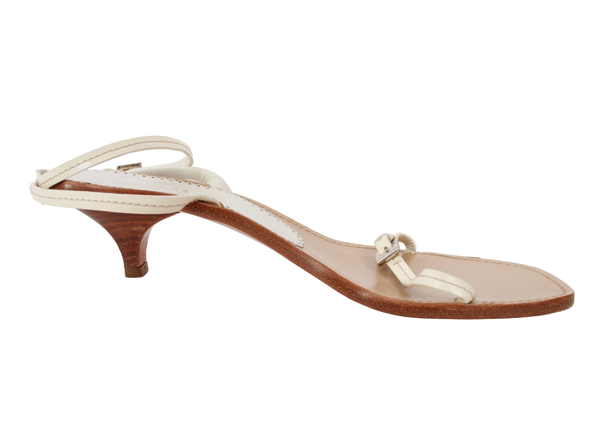 Prada Kitten Heel Strappy Sandal