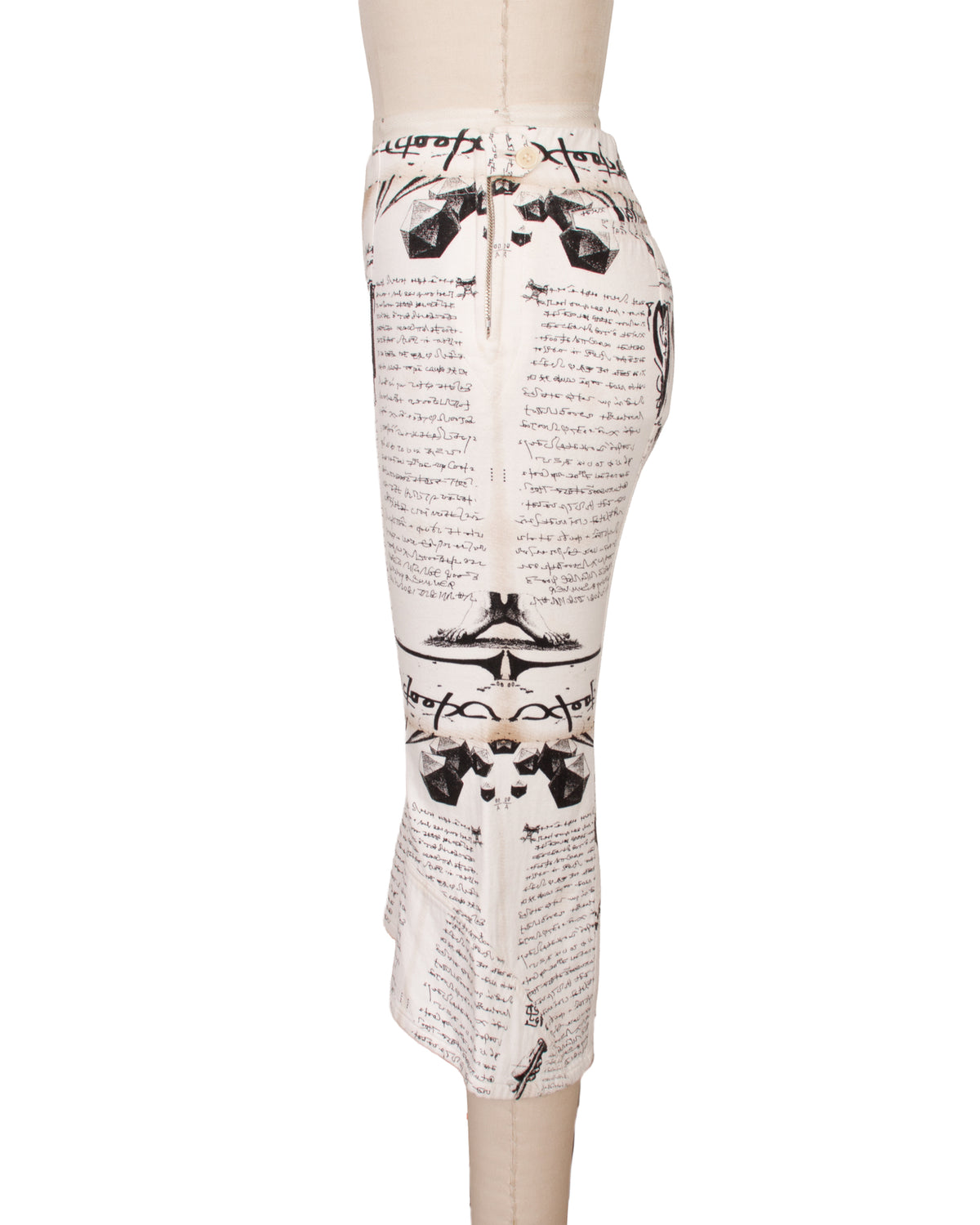 SS03 Issey Miyake Runway Newspaper Print Pants