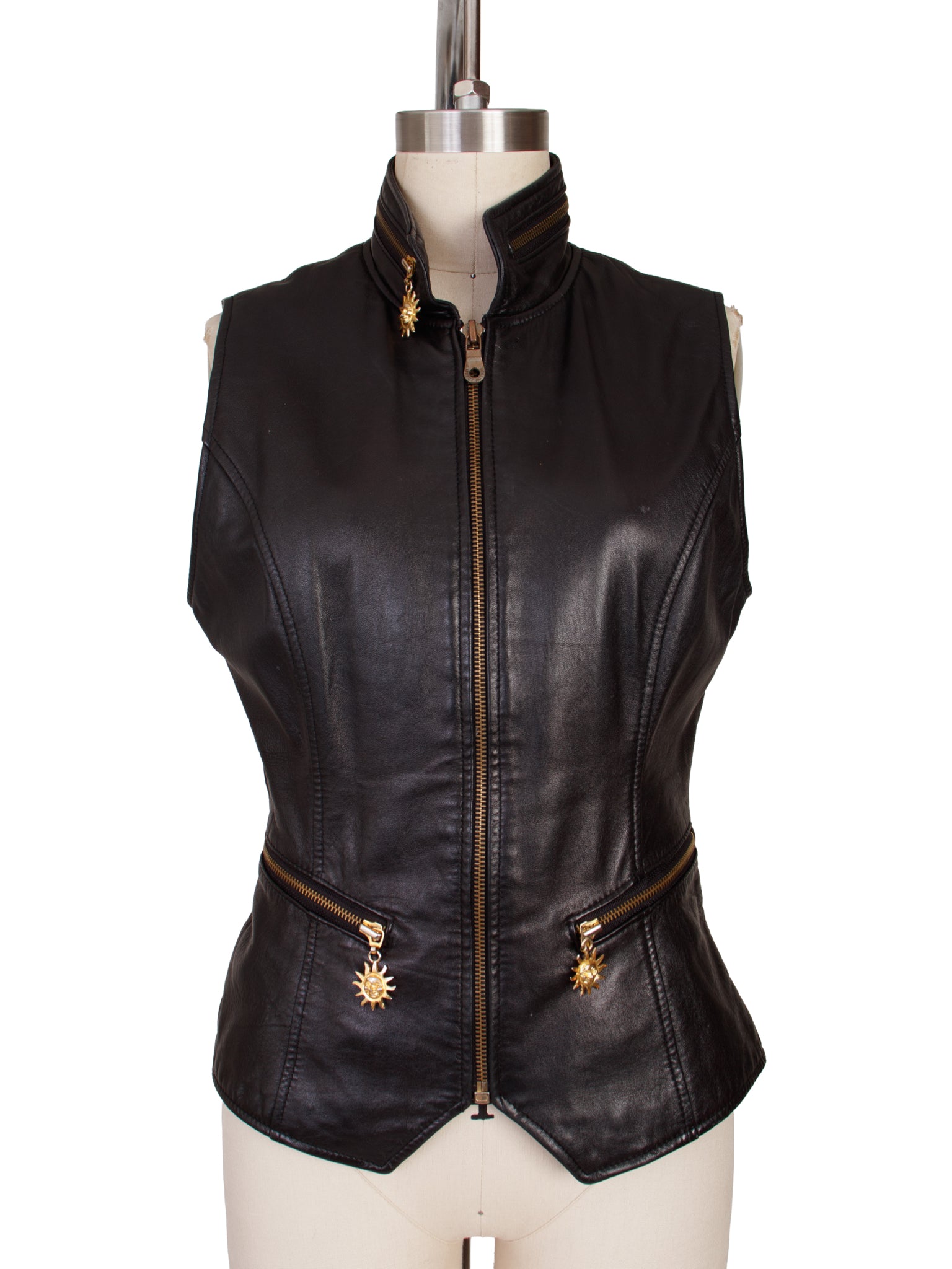 Cache Leather Celestial Zipper Vest