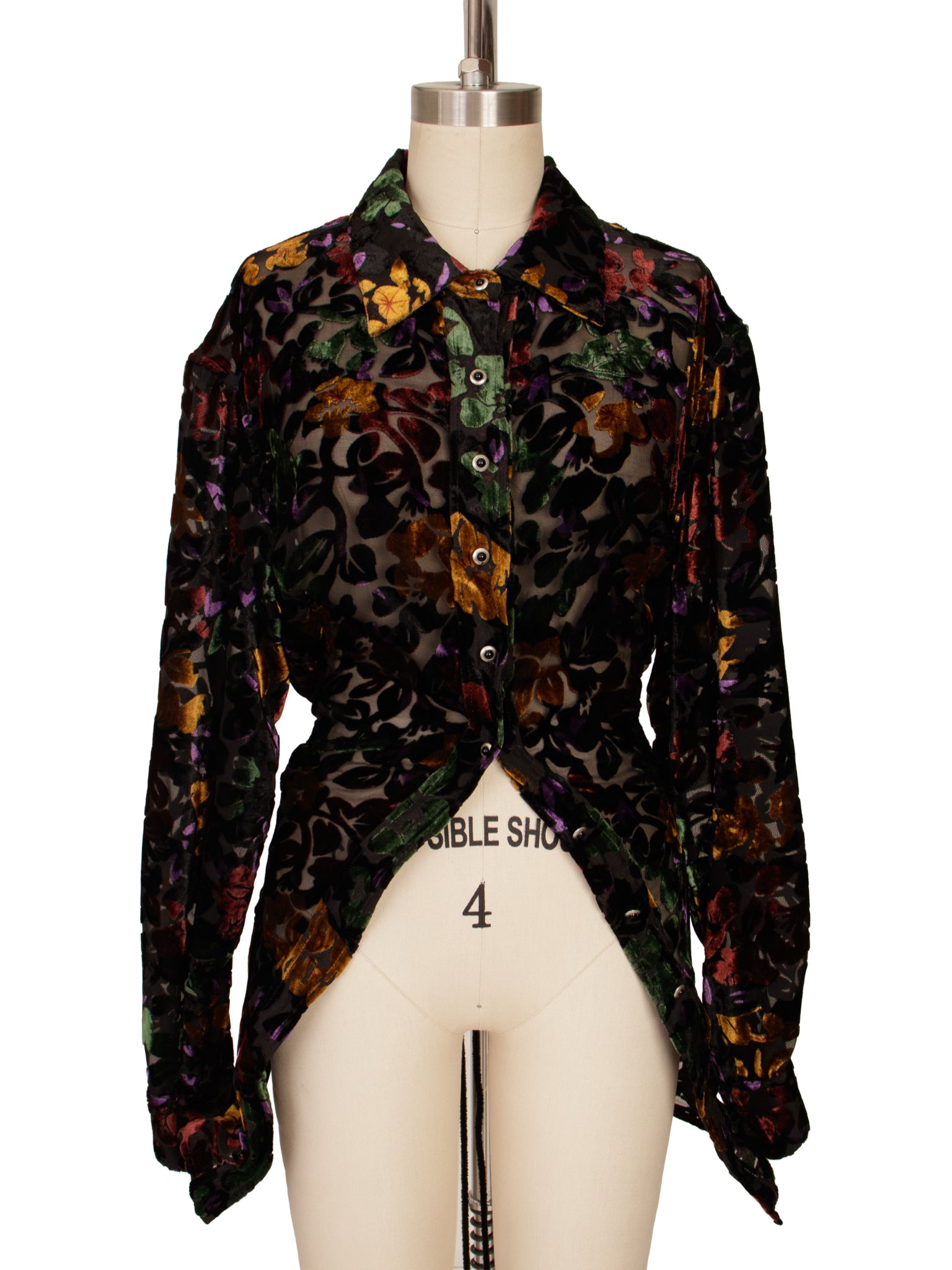 Andersson Bell Floral Velvet Wire Corset Shirt