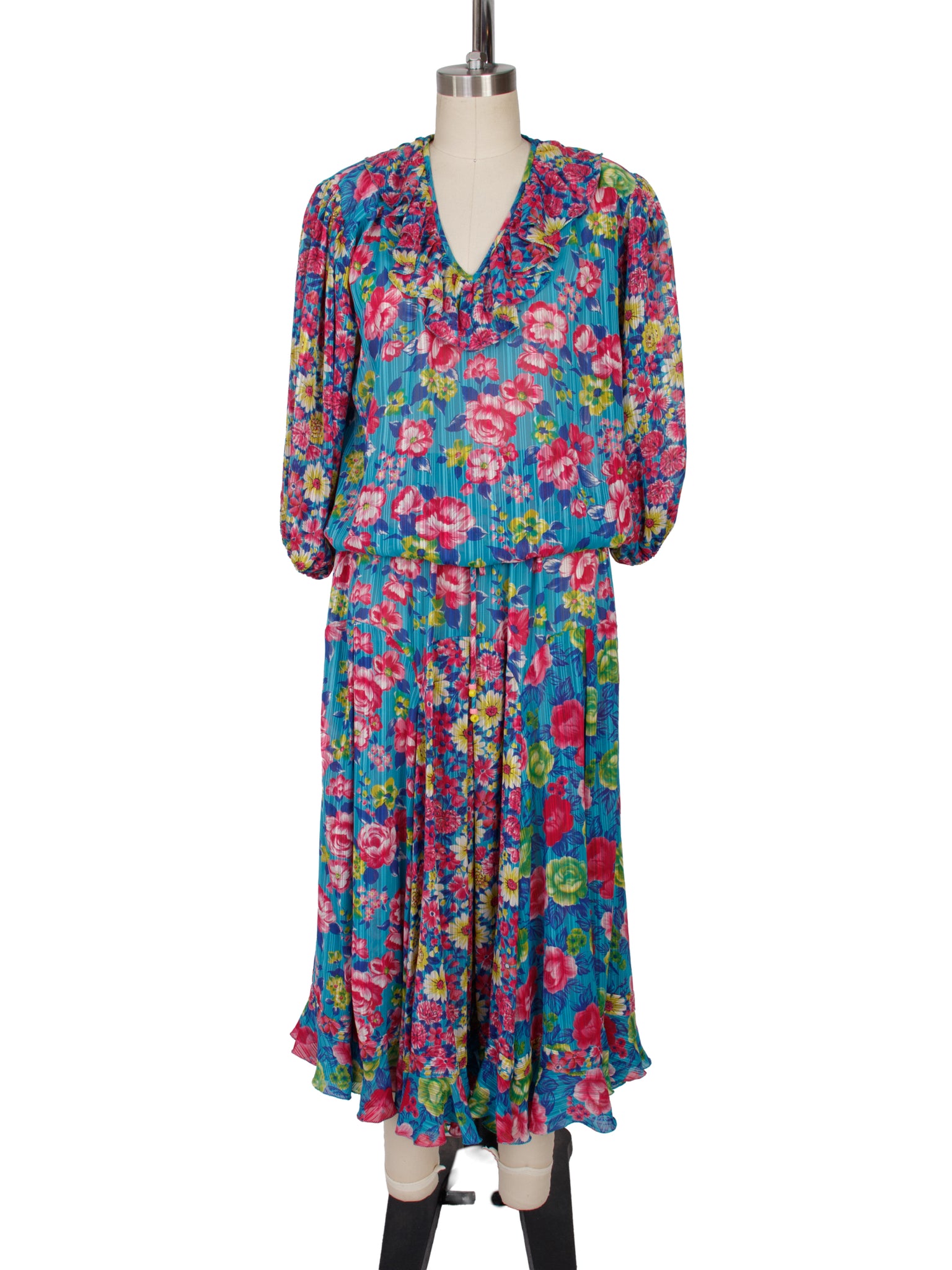 Diane Freis Floral Stripe Jacquard Skirt Set