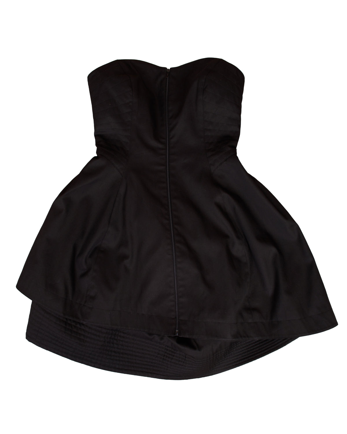 Claude Montana Strapless Zip Cocktail Dress