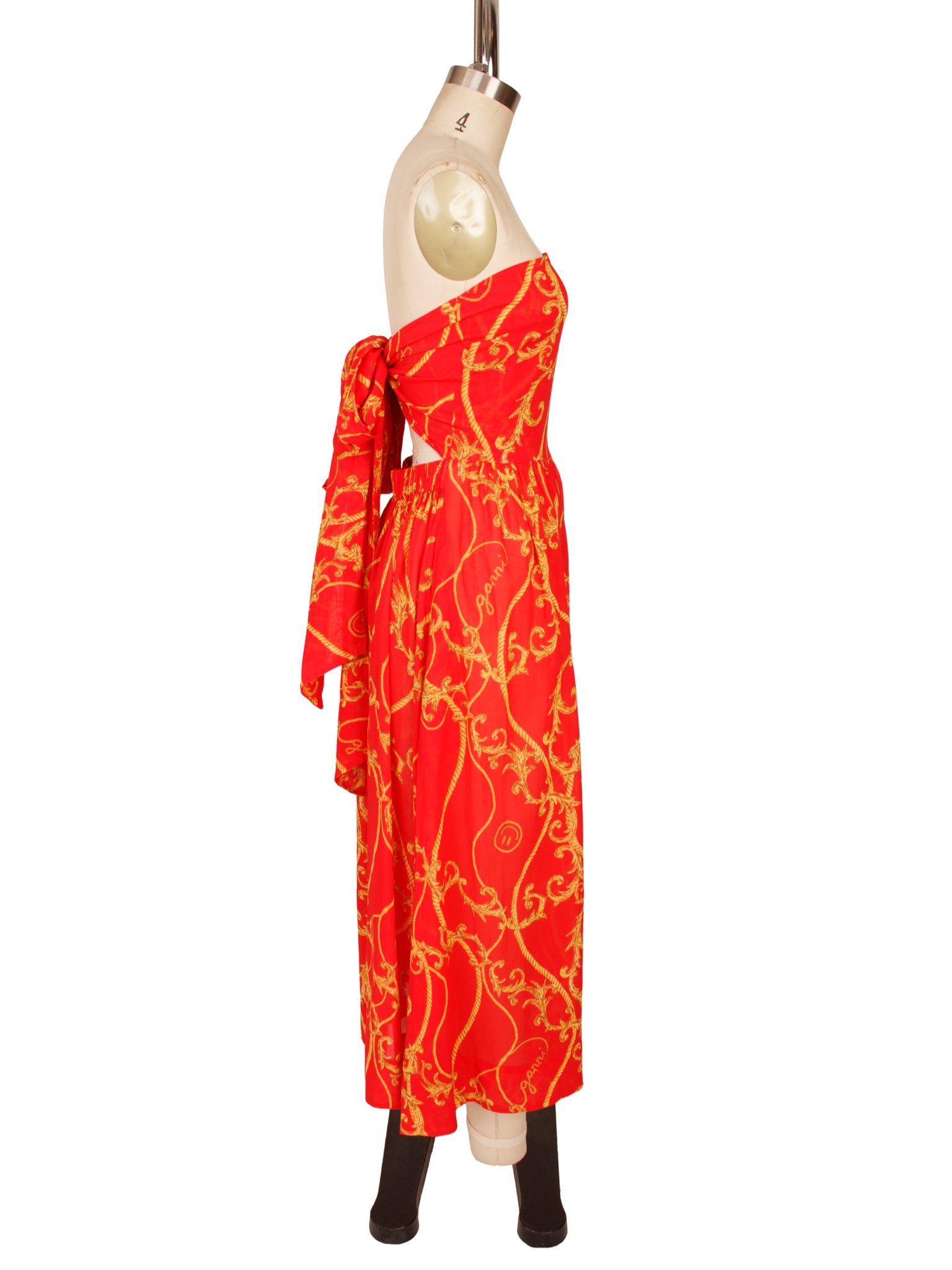 Ganni Convertible Baroque Print Dress