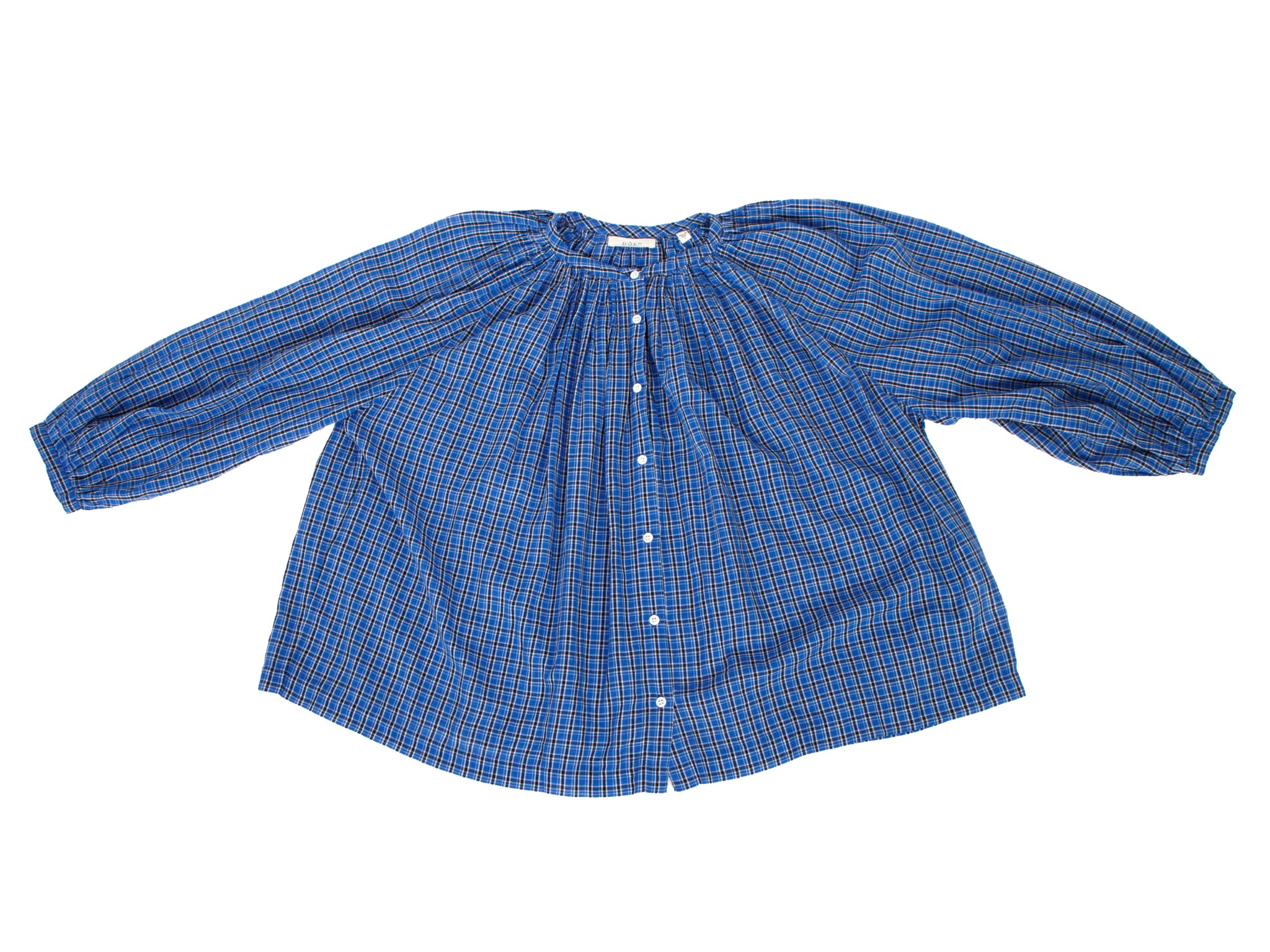 Doen Jonie Cassis Check Blouse