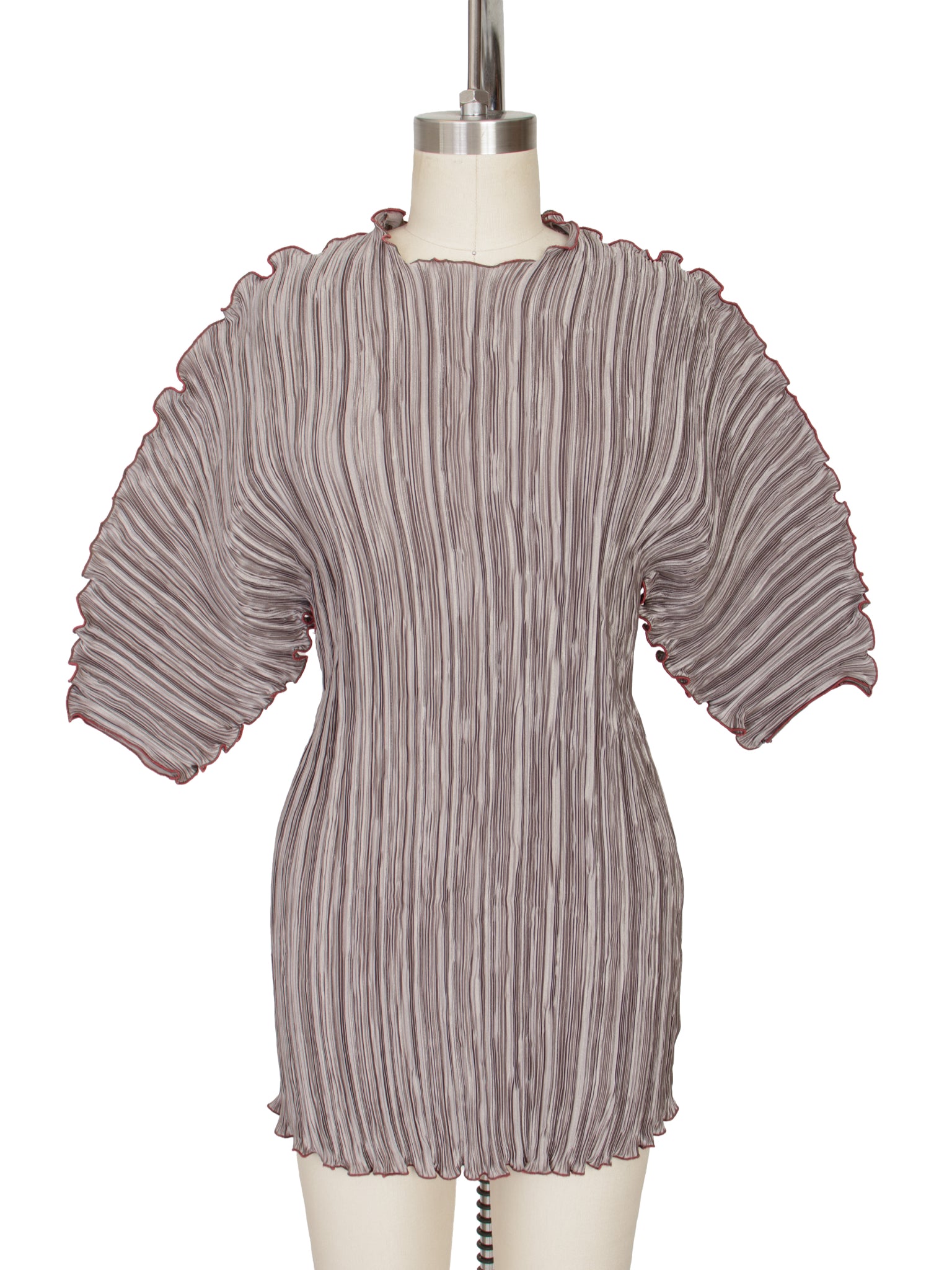 Ellen Hauptli Plisse Lettuce Hem Top