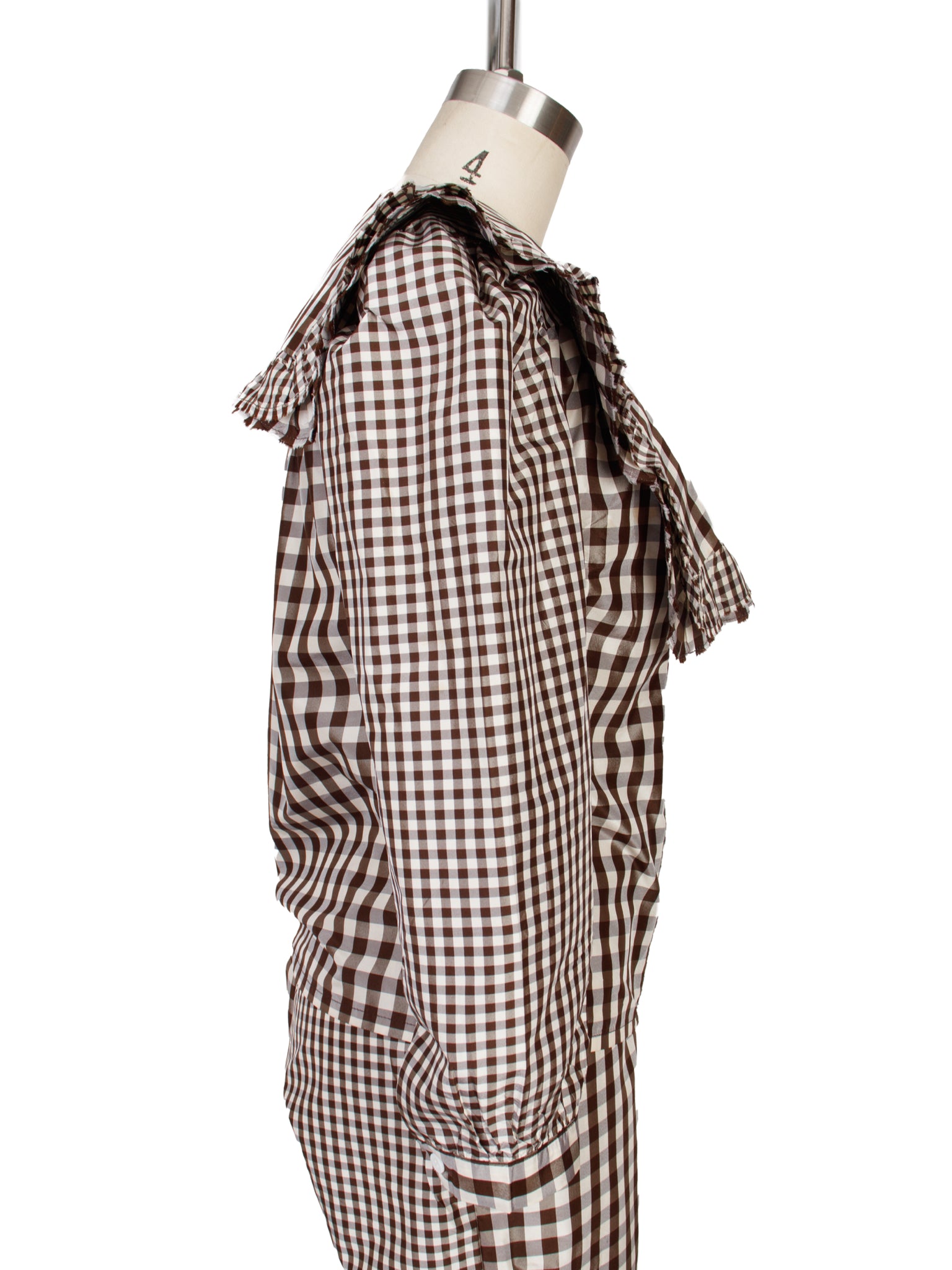 Chelsea Mak Silk Taffeta Gingham Pant Set