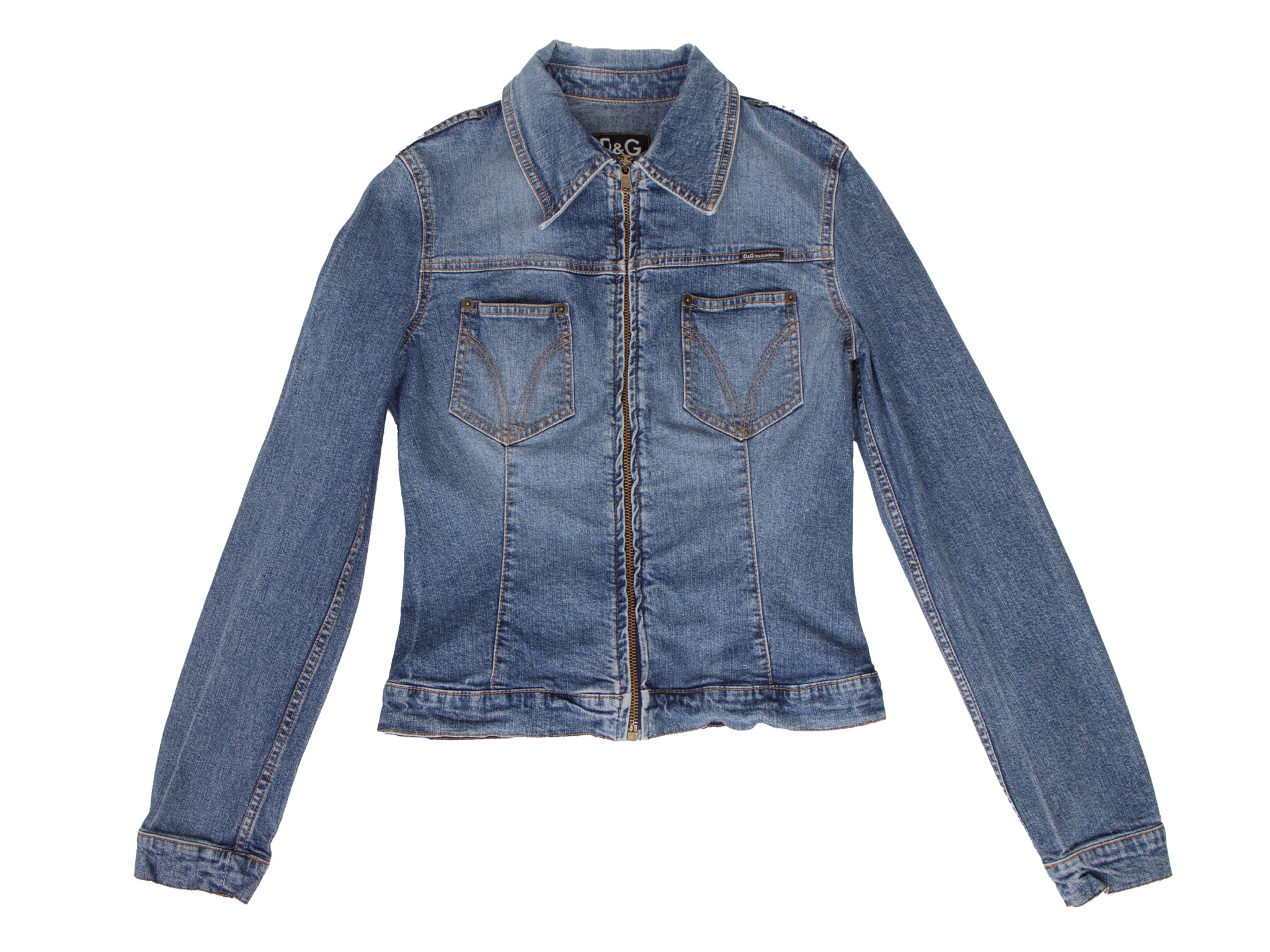 D&G Fitted Denim Zip Jacket