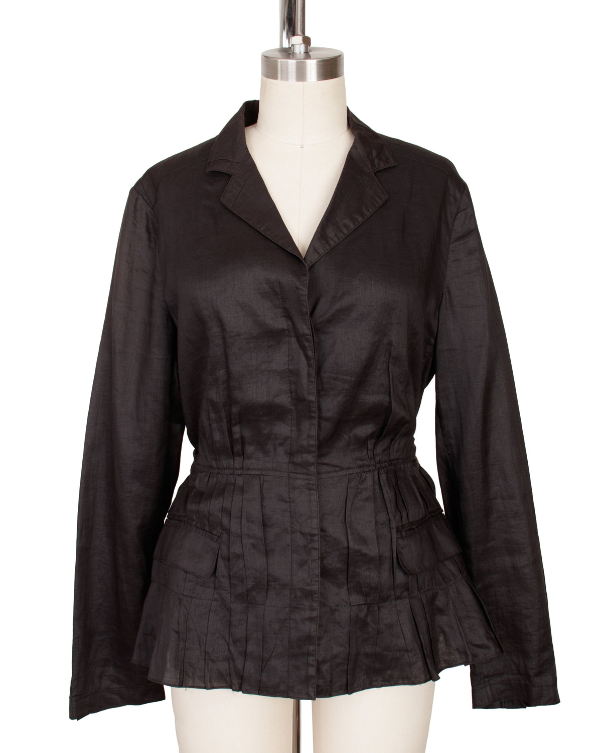 2006 Prada Pleated Belted Jacket