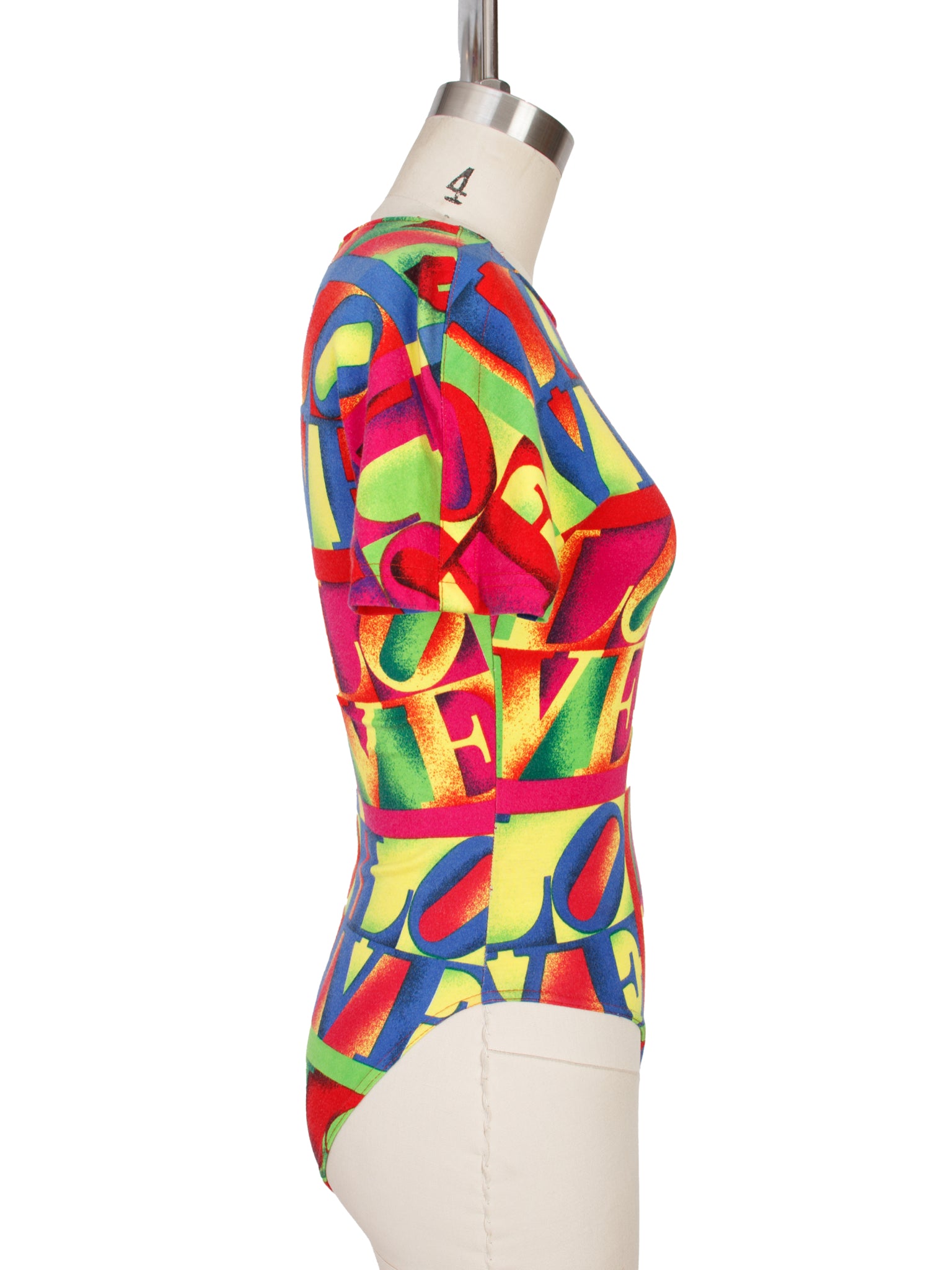 S/S 1991 Versace  Love Pop Art Print Bodysuit