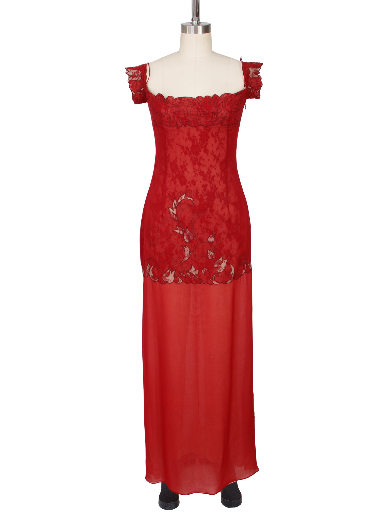 Richard Tyler Couture Silk Lace Dress Set