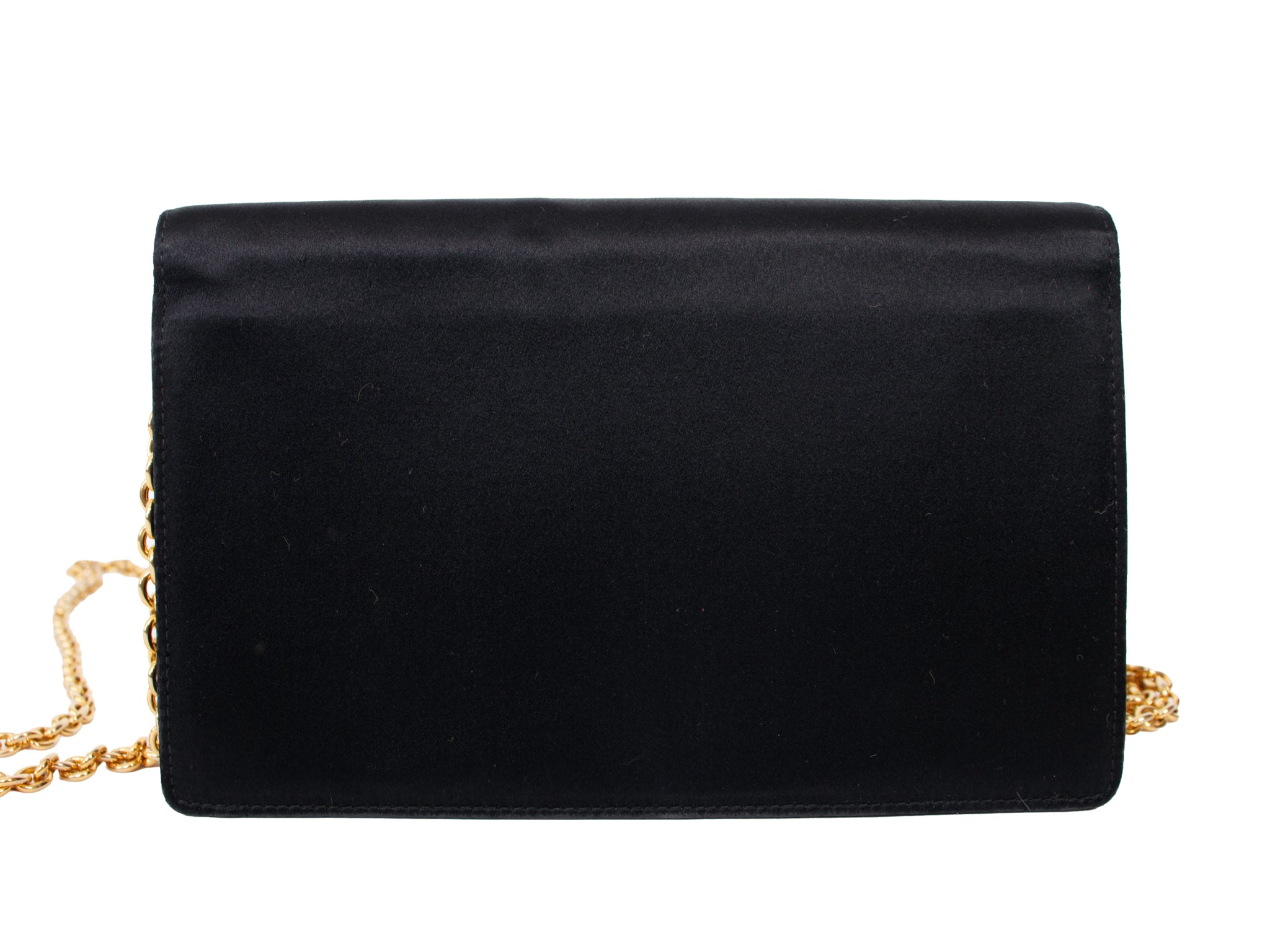 Celine Satin Logo Chain Bag
