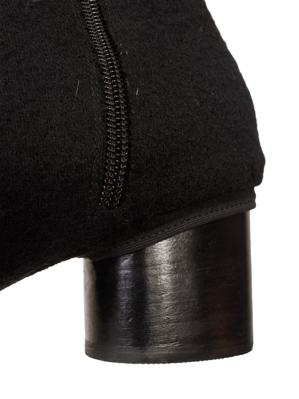Maison Margiela Leather & Wool Spats Ankle Boots