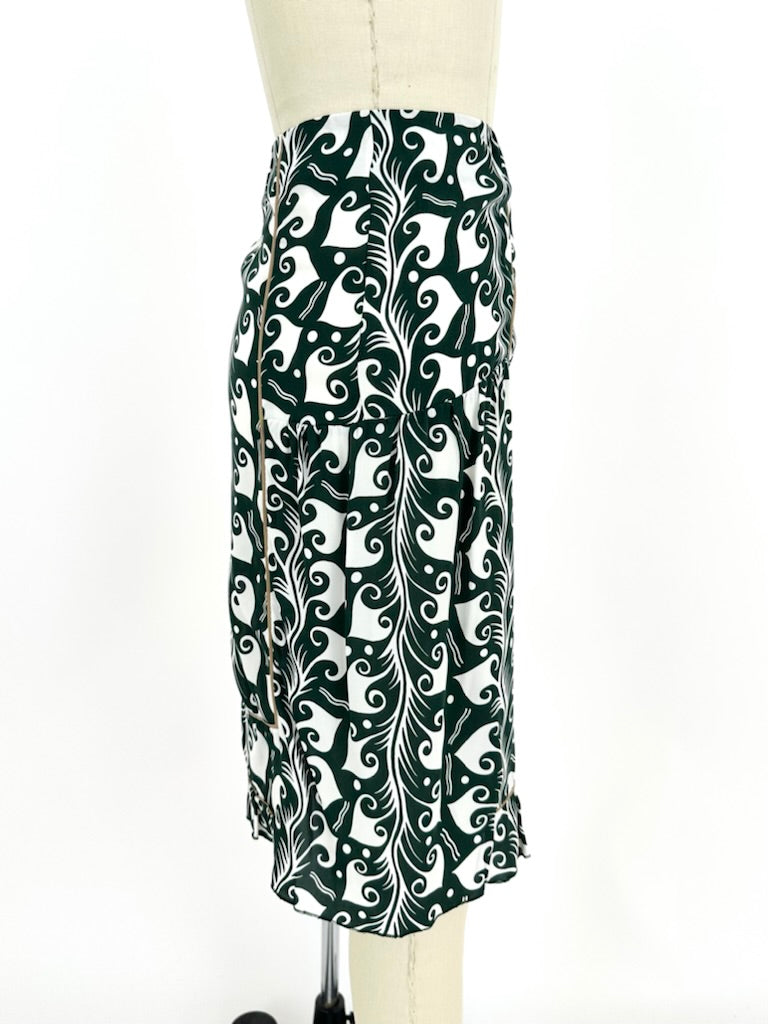 2010 Marni Spiral Print Skirt