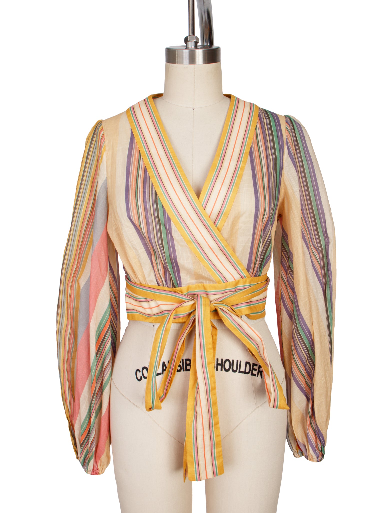 Zimmermann Rebellion Stripe Wrap Blouse