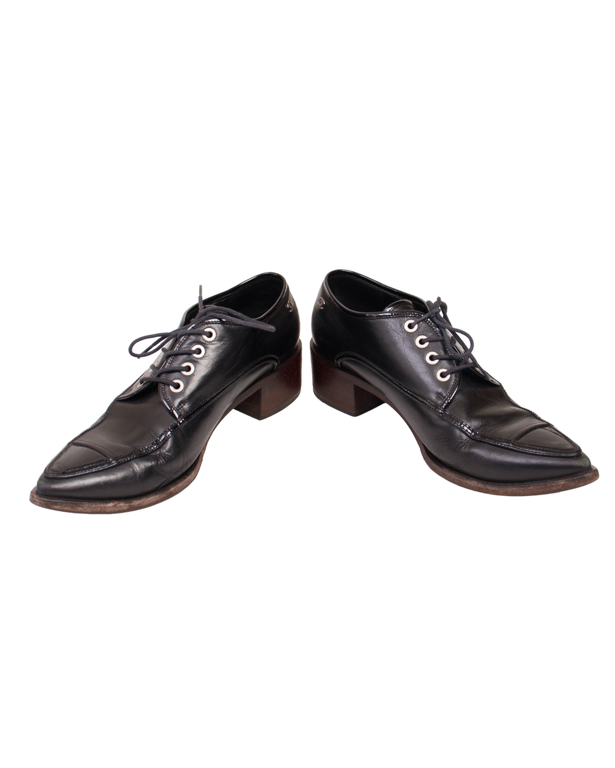 Chanel CC Pointed Toe Oxfords