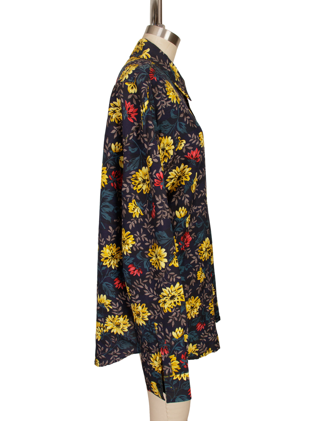 Gianni Versace Floral Silk Button Up