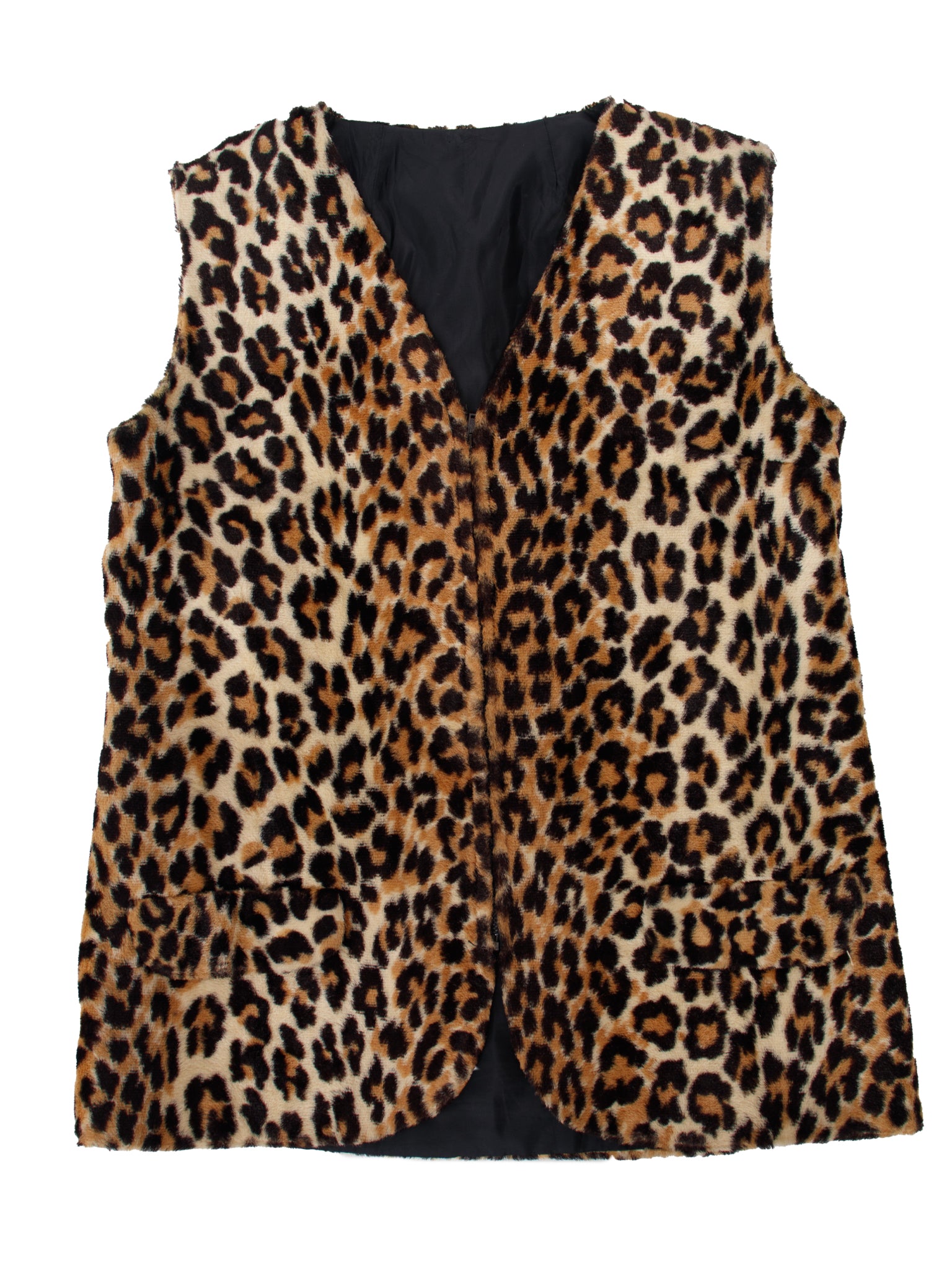 1970s Handmade Faux Fur Leopard Print Short Set