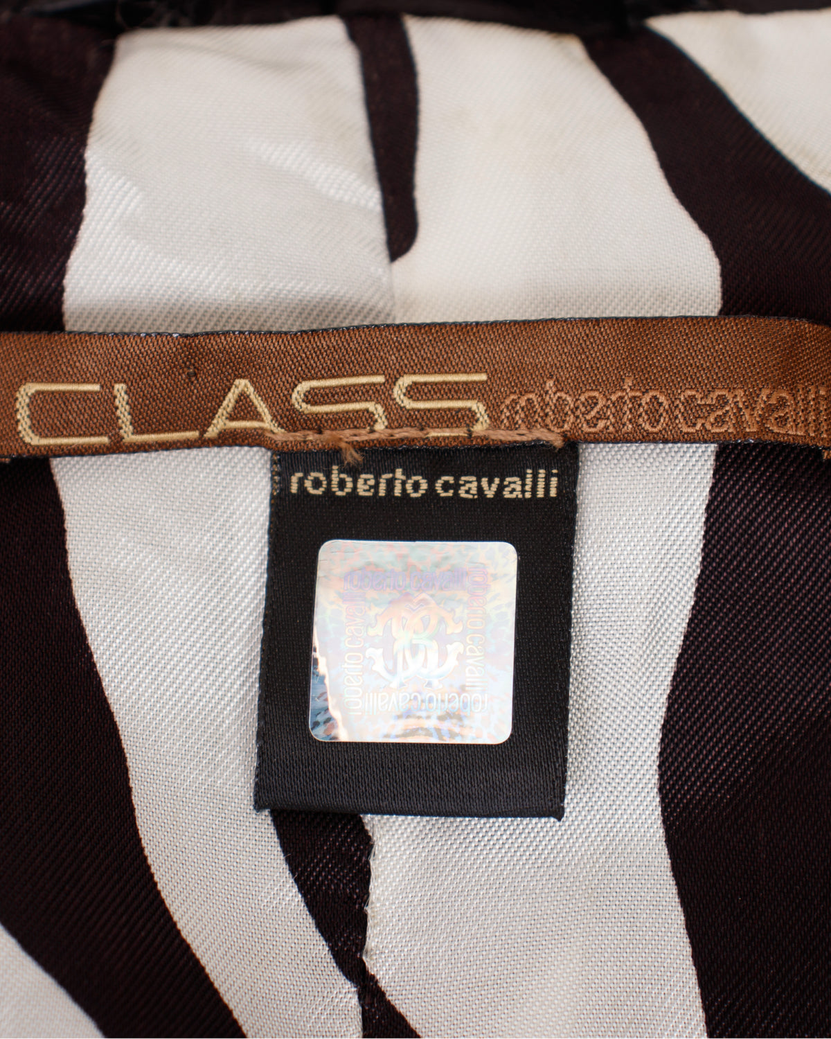 CLASS Roberto Cavalli Leather Contrast Stitch Jacket*