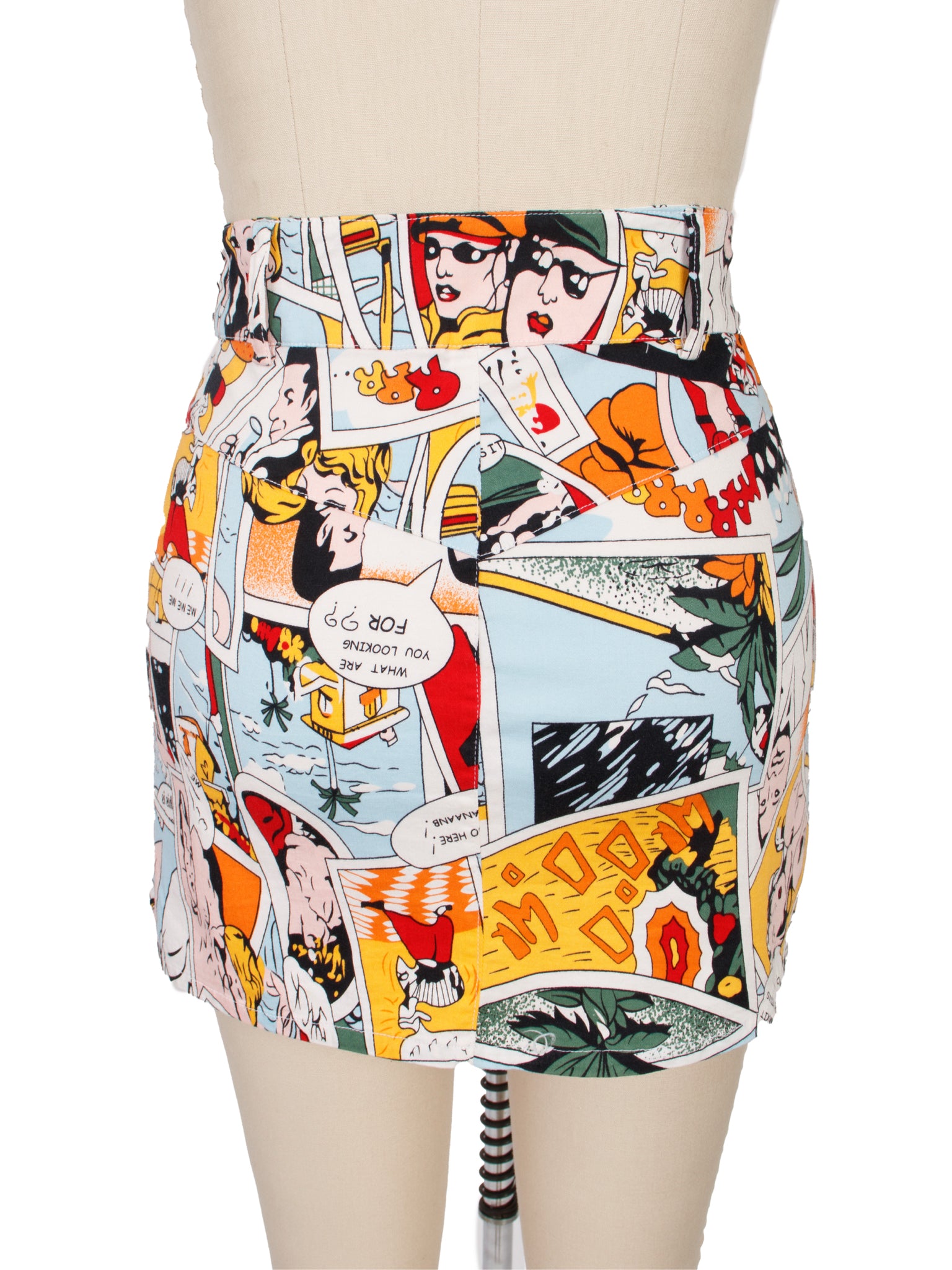 1990s Novelty Comic Print Mini Skirt