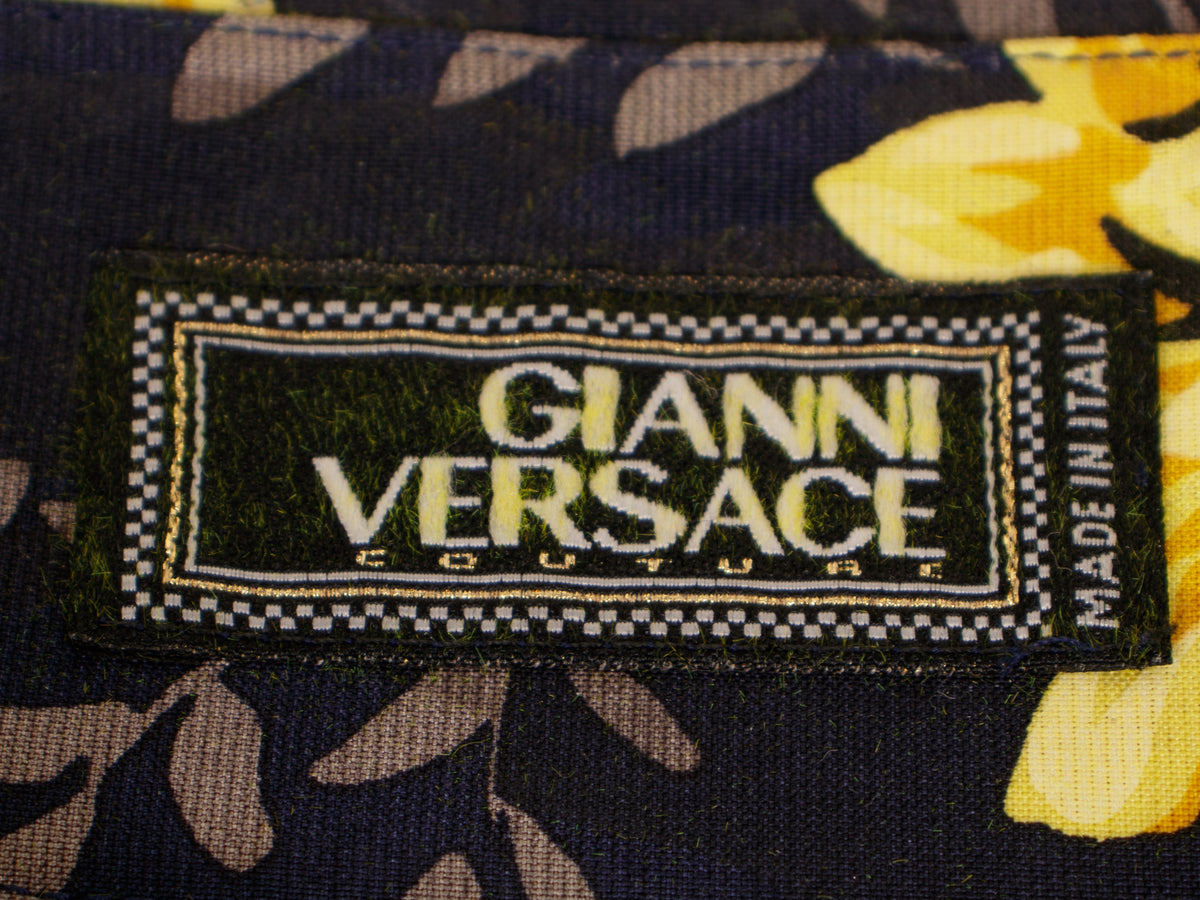 Gianni Versace Floral Silk Button Up