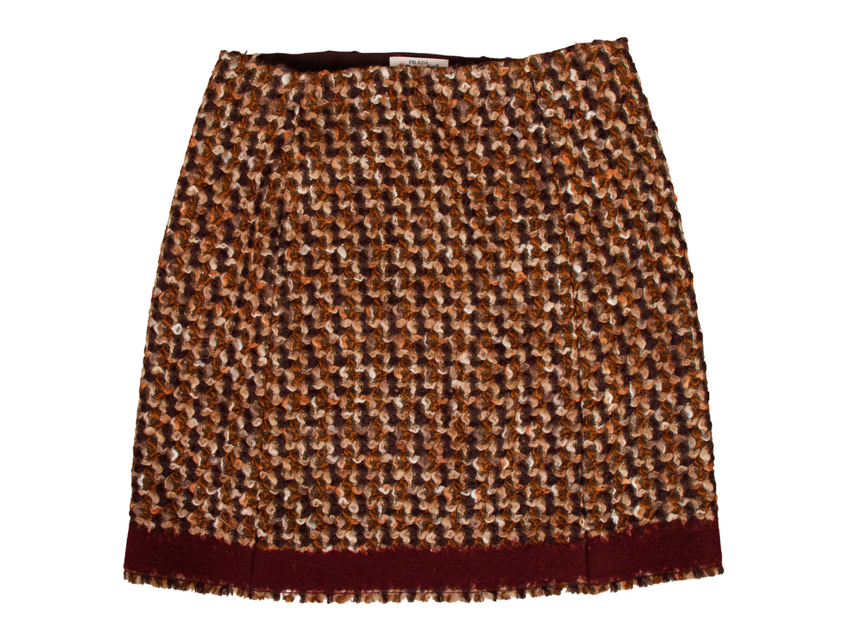 2010 Prada Virgin Wool Tweed Skirt Suit