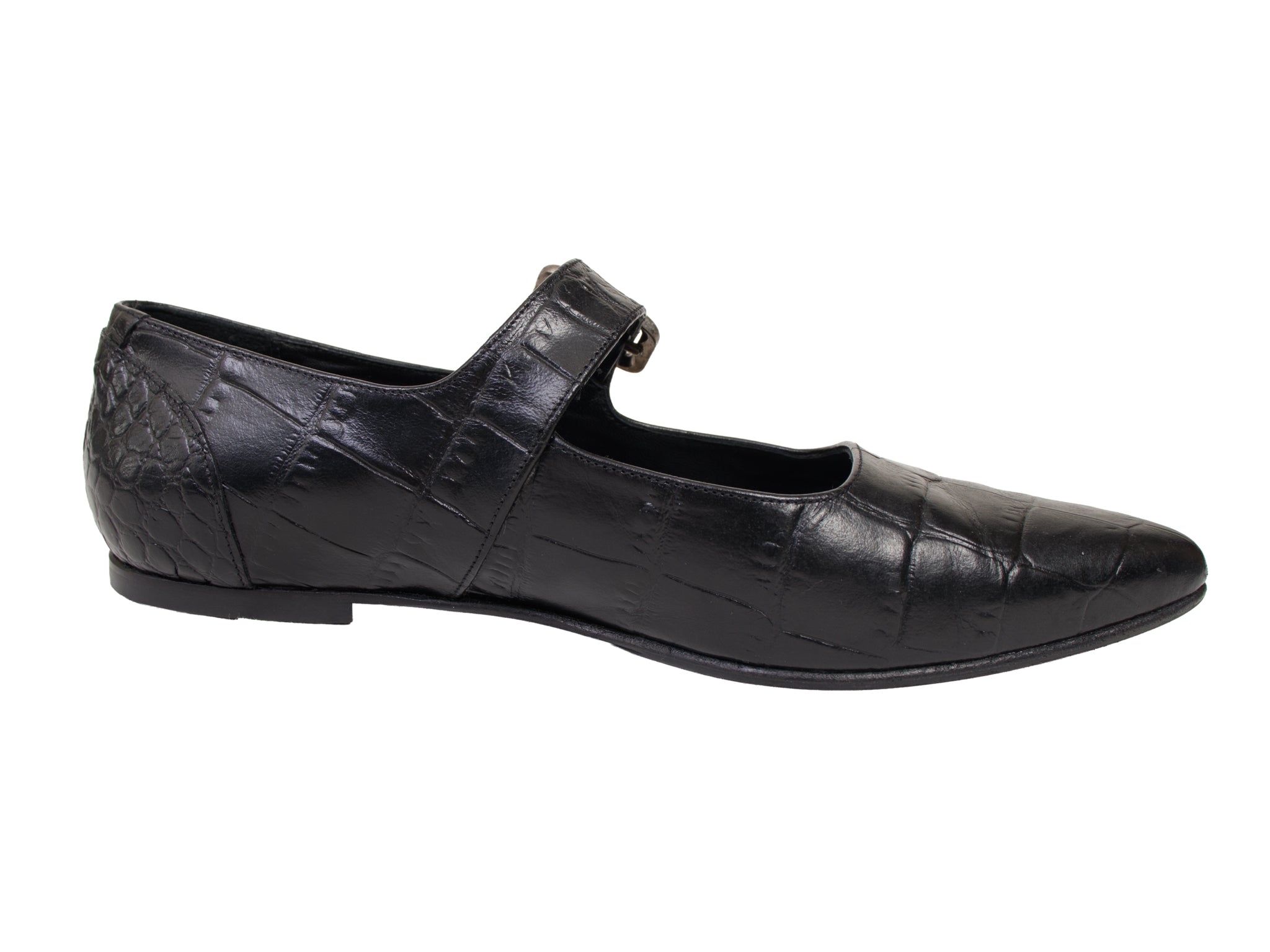 Freda Salvador Croc Embossed Mary Janes