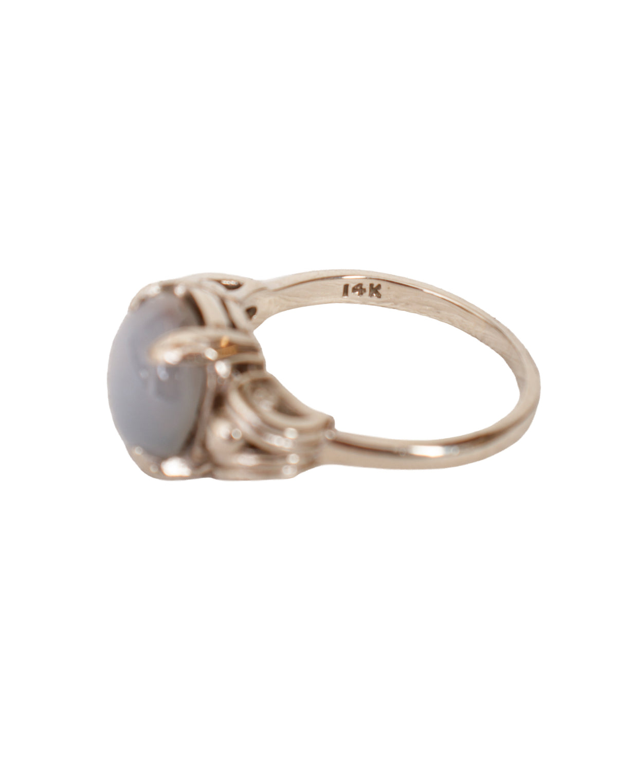 12k White Gold Star Sapphire Ring*