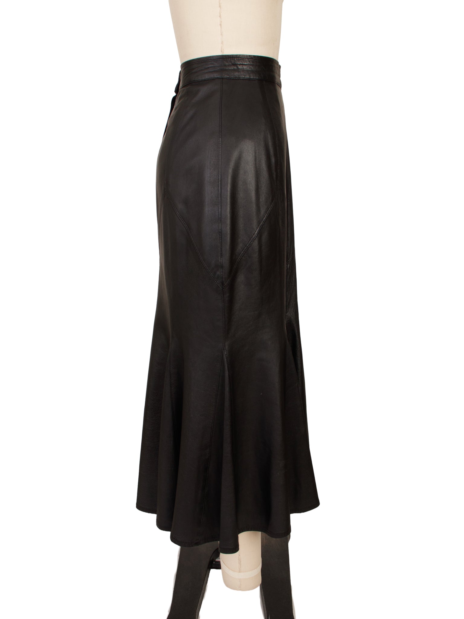 Penny Howson Leather Mermaid Hem Skirt