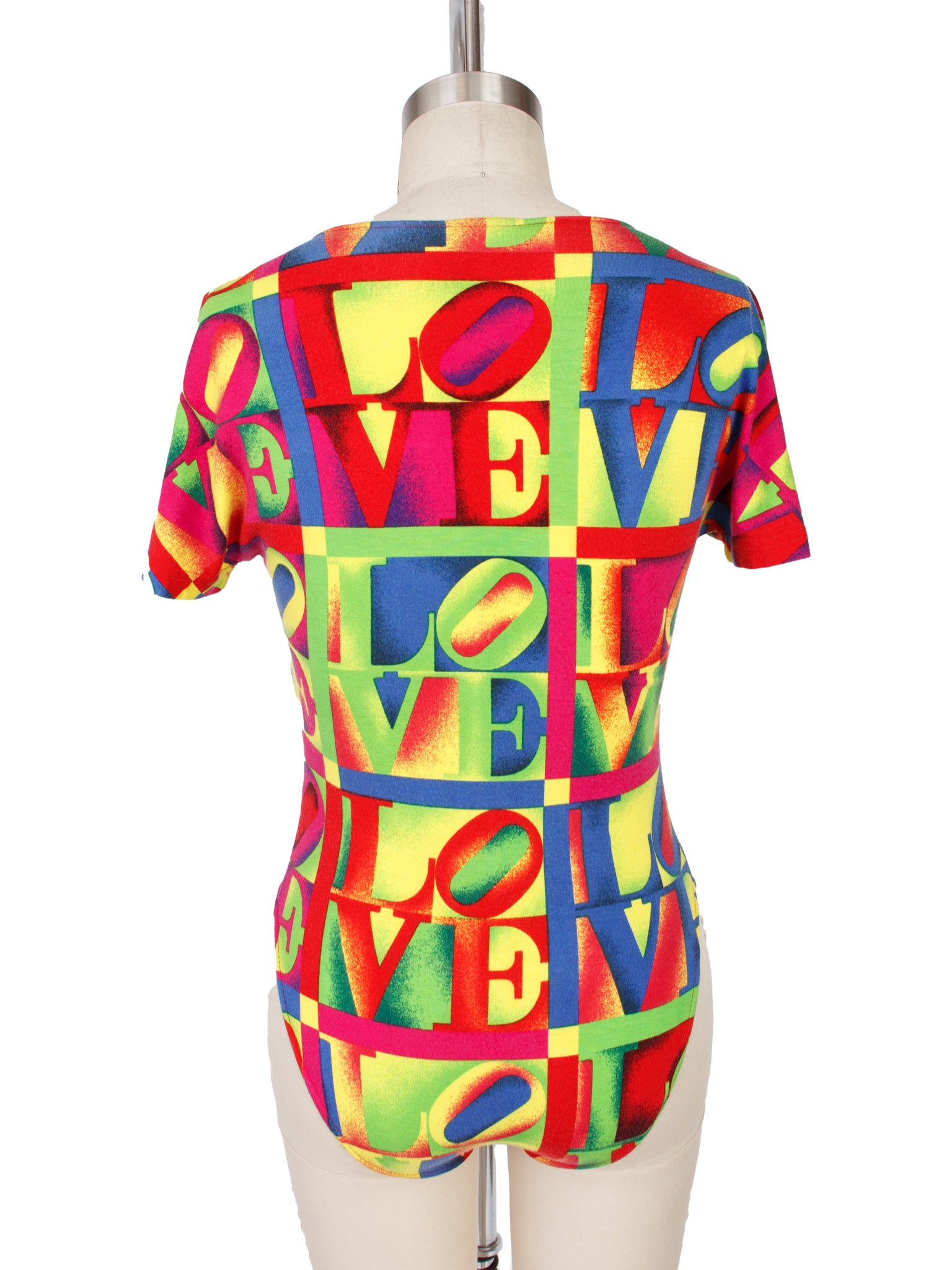 S/S 1991 Versace  Love Pop Art Print Bodysuit